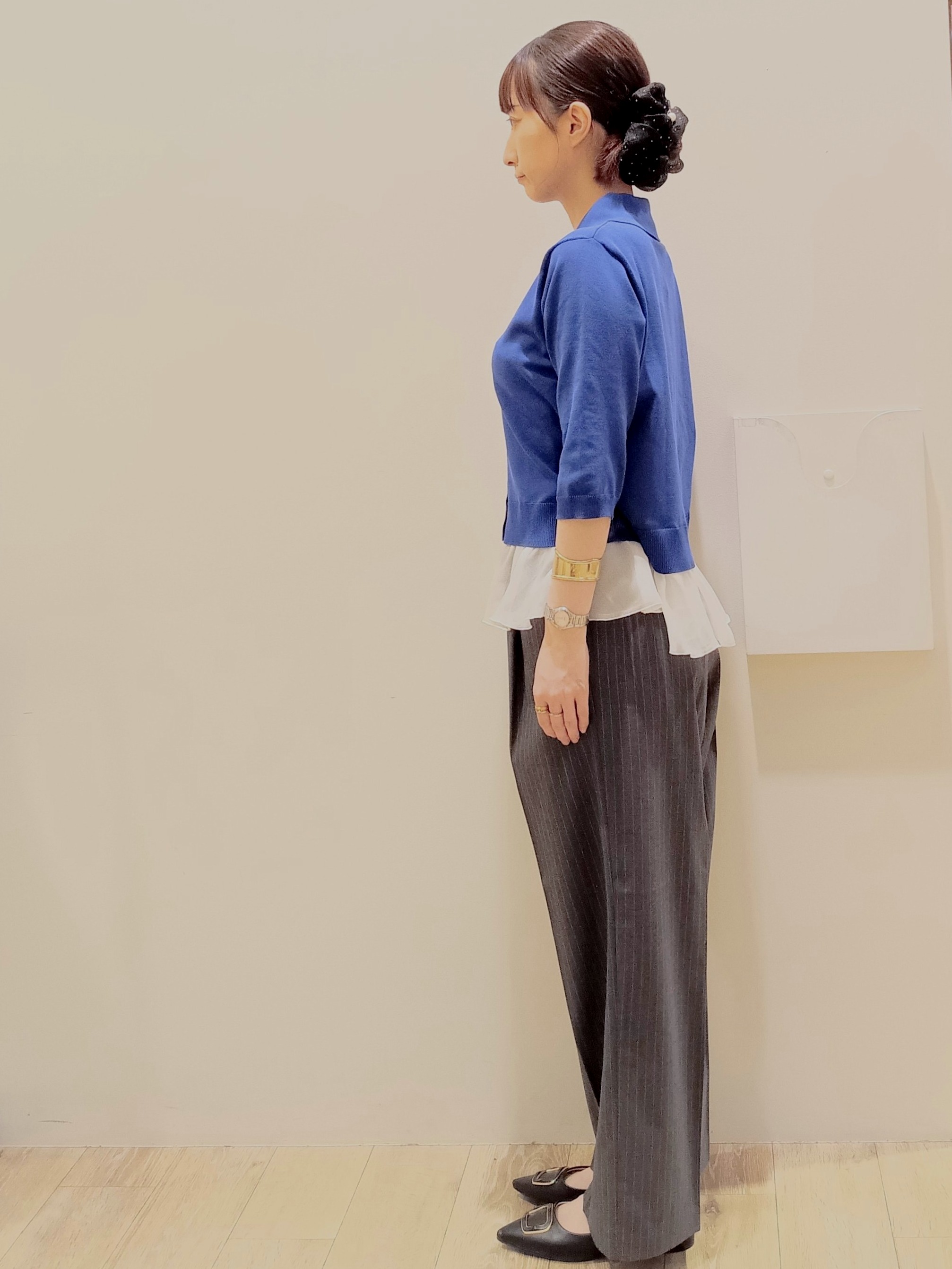 MKさんの「index｜裾シアードッキングニット【洗濯機OK】」を使ったコーディネート