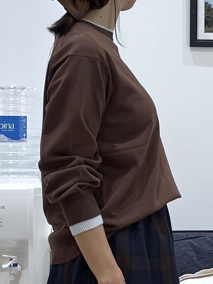 canaさんの「Dessin｜バイカラーデザインクルーネックニット」を使ったコーディネート