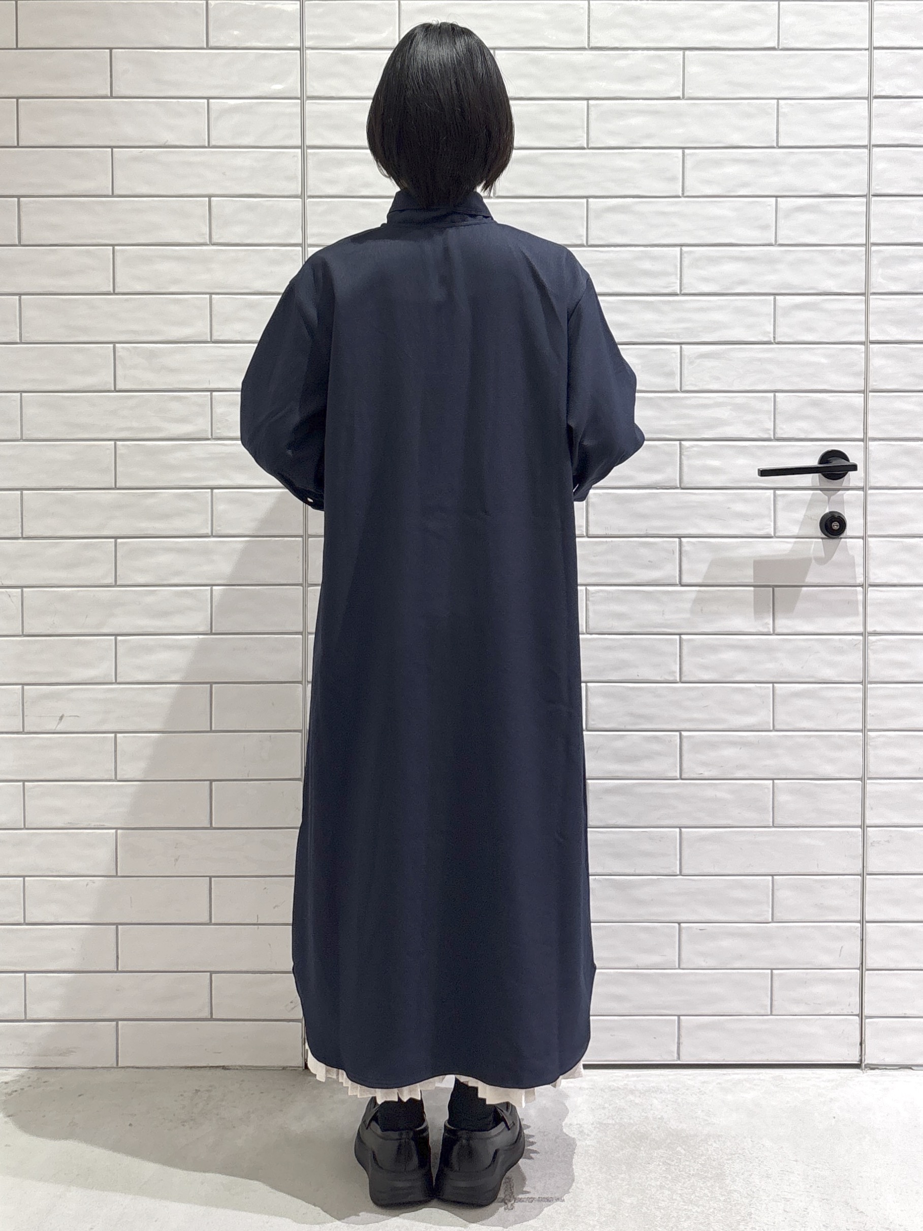 ayumiさんの「OPAQUE.CLIP｜ボウタイ付きシャツワンピース【洗濯機OK】」を使ったコーディネート