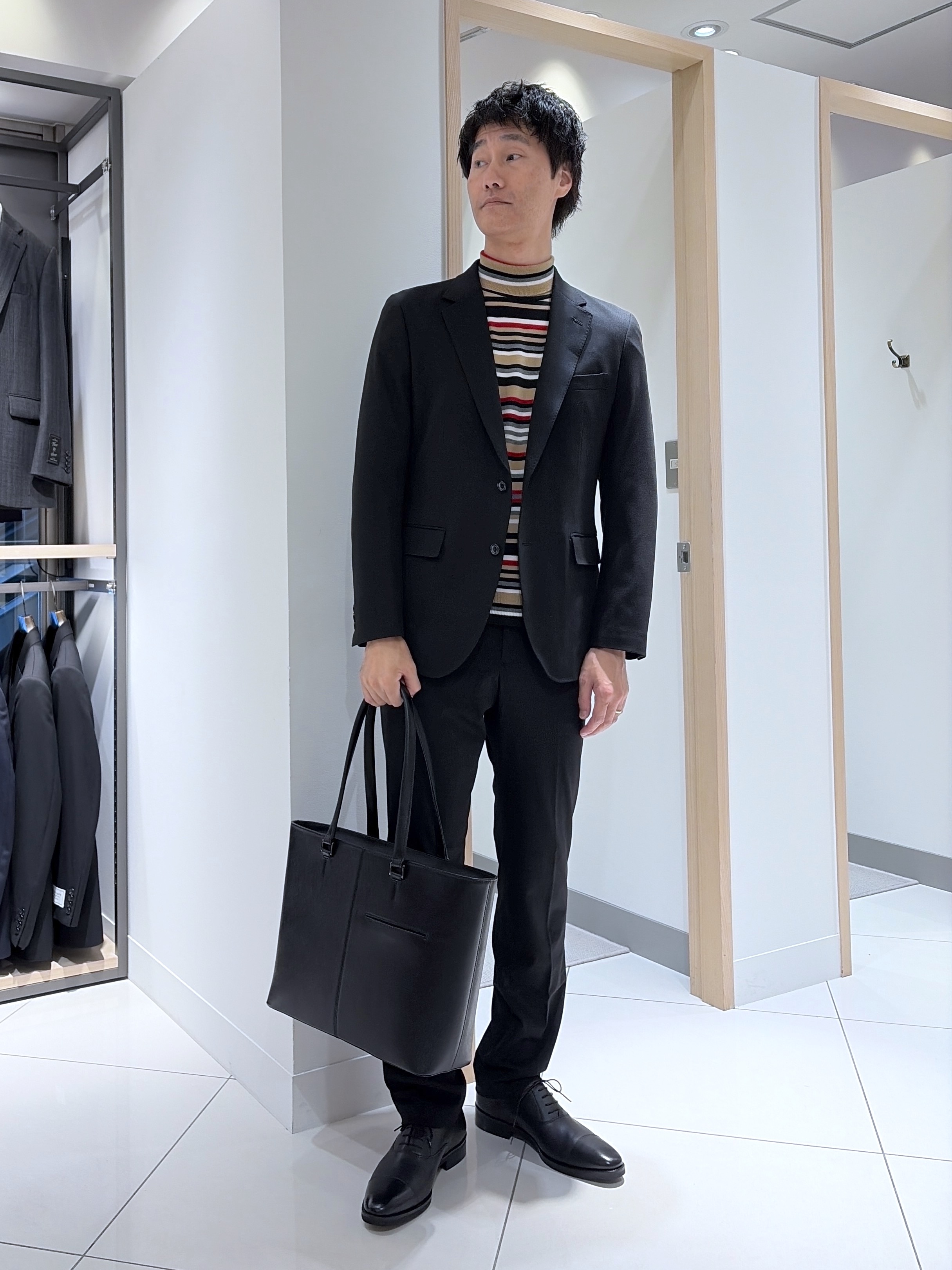 mutoさんの「TAKEO KIKUCHI｜【BOWLER HAT LABEL】CARREMANツイルジャージ　ジャケット」を使ったコーディネート