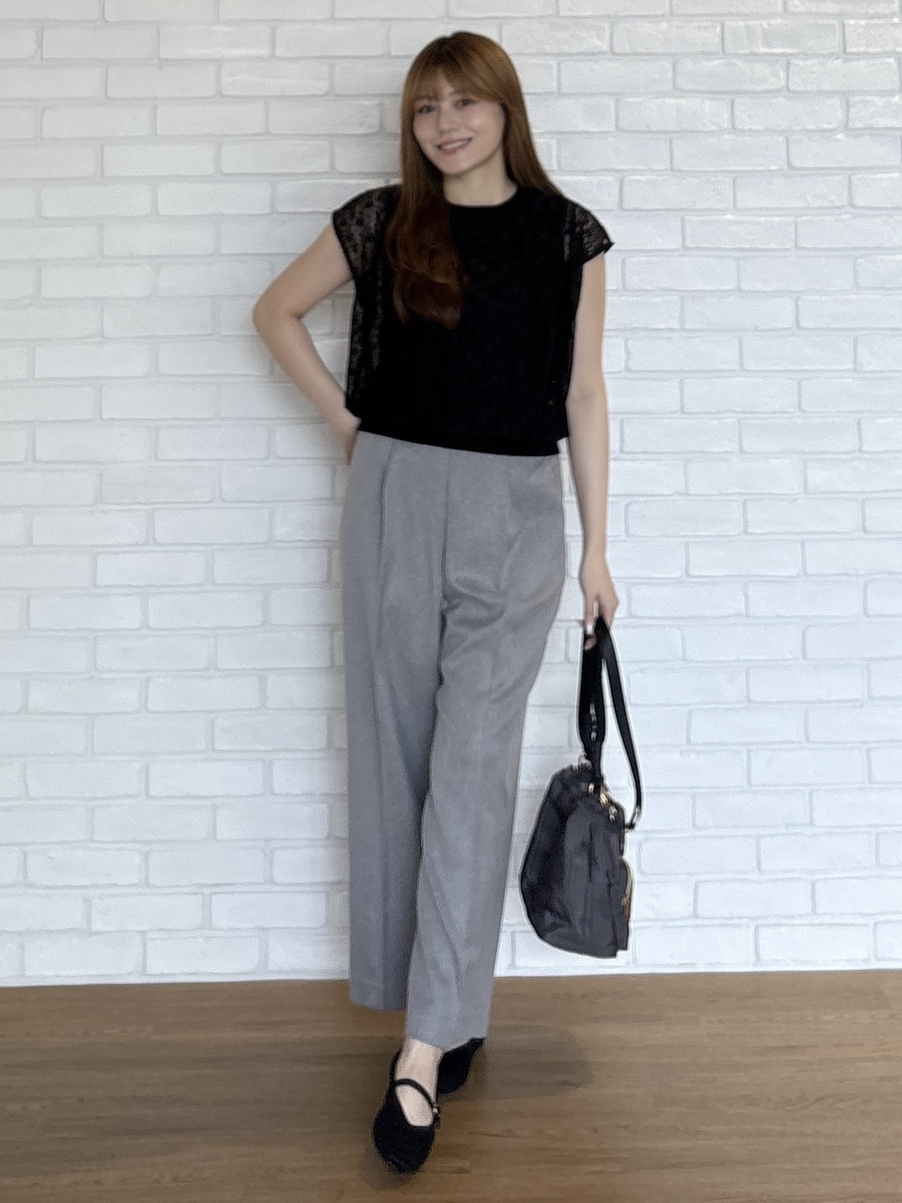 sayaさんの「grove｜【肩回りカバー】一枚で叶う、レイヤードニット」を使ったコーディネート