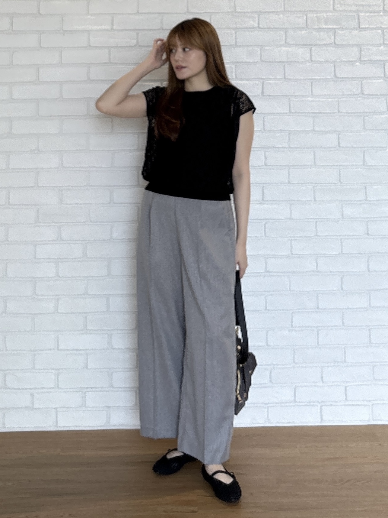 sayaさんの「grove｜【肩回りカバー】一枚で叶う、レイヤードニット」を使ったコーディネート