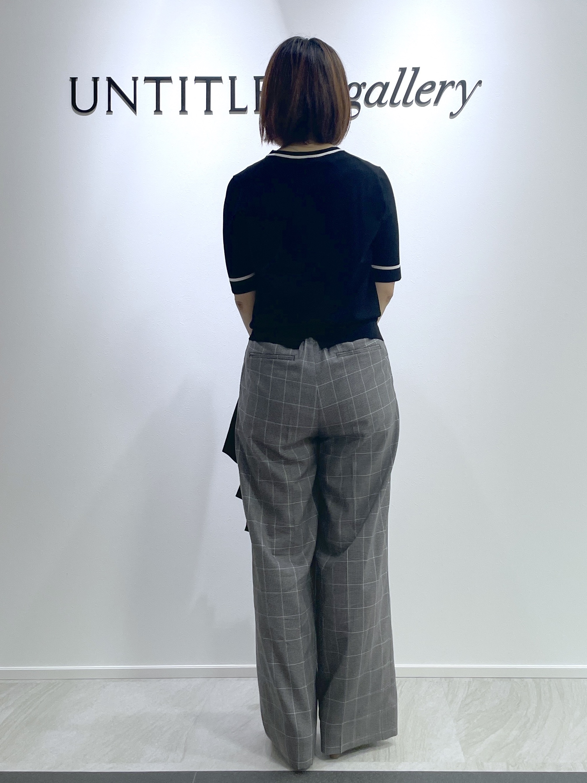 hanaさんの「UNTITLED｜【アンサンブル可/きれいめ/通勤】コンパクト5分袖ニット」を使ったコーディネート