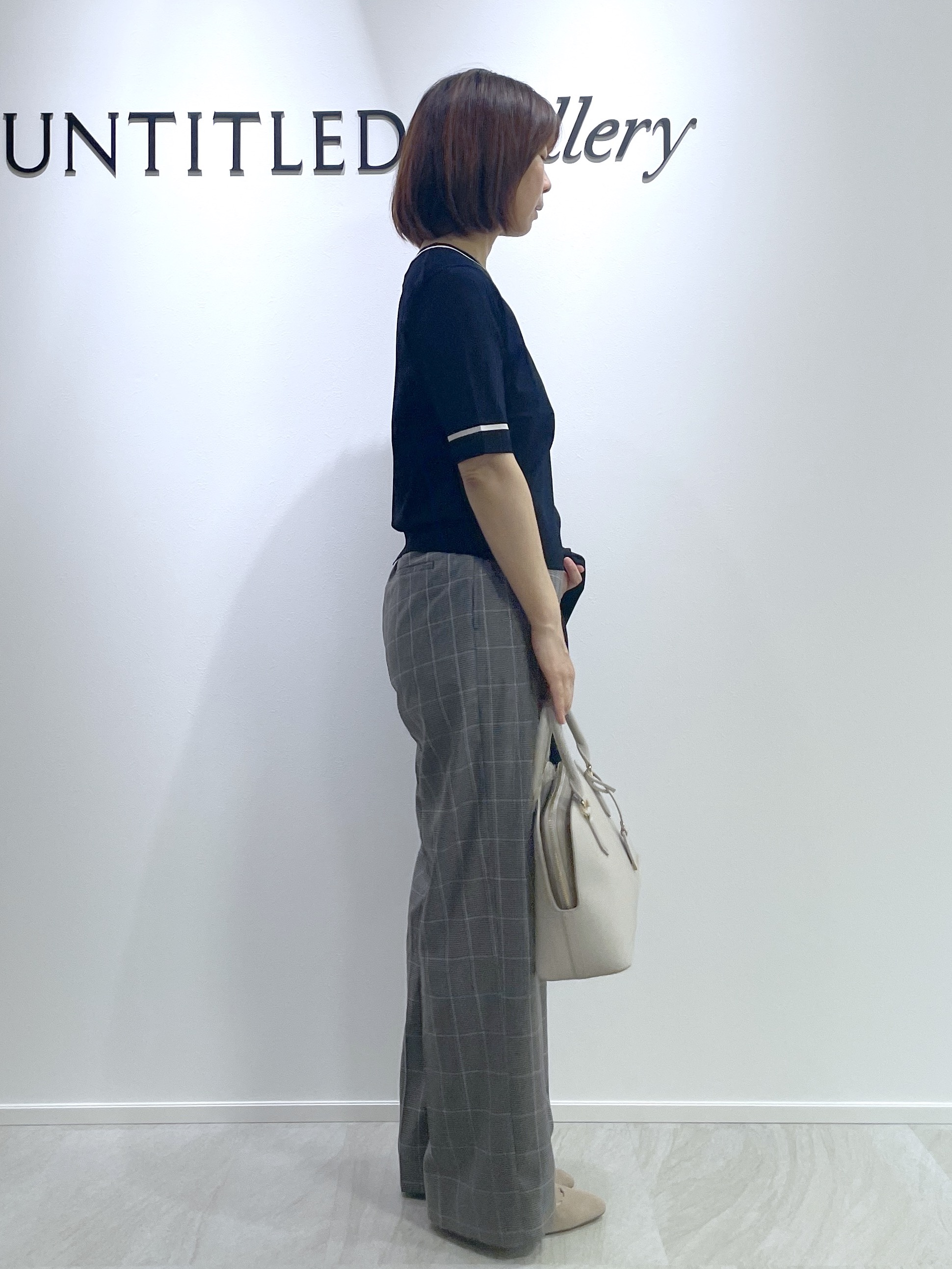 hanaさんの「UNTITLED｜【アンサンブル可/きれいめ/通勤】コンパクト5分袖ニット」を使ったコーディネート