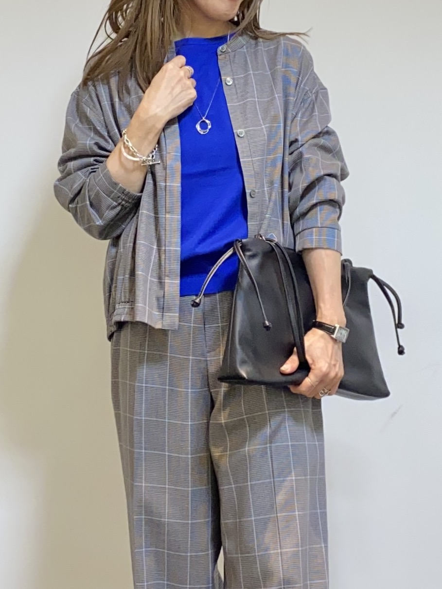tomoさんの「UNTITLED｜【セットアップ可/秋羽織り】メランジツイルシャツ」を使ったコーディネート