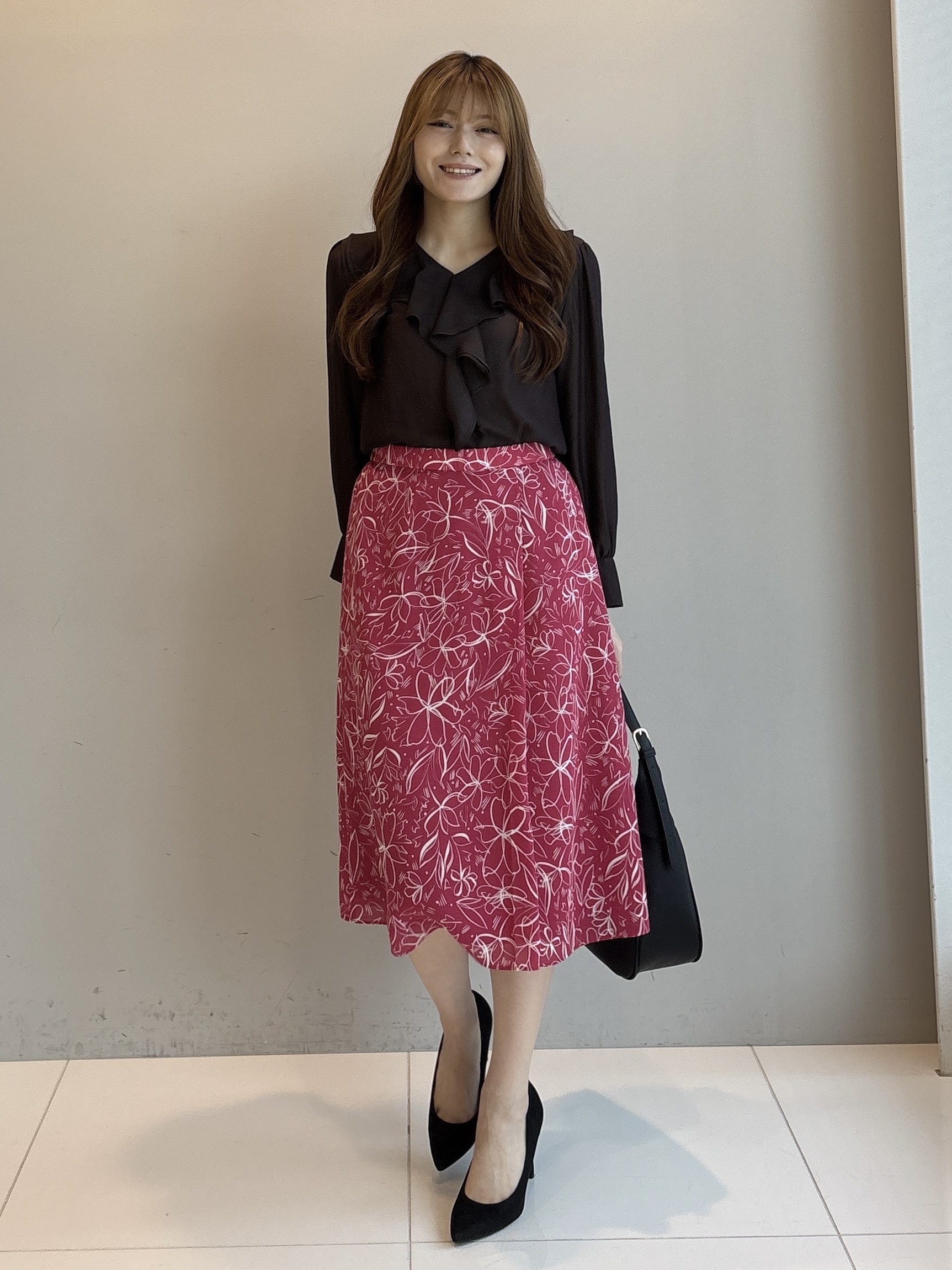 sayaさんの「COUP DE CHANCE｜【手洗可／日本製】フラワースカート」を使ったコーディネート
