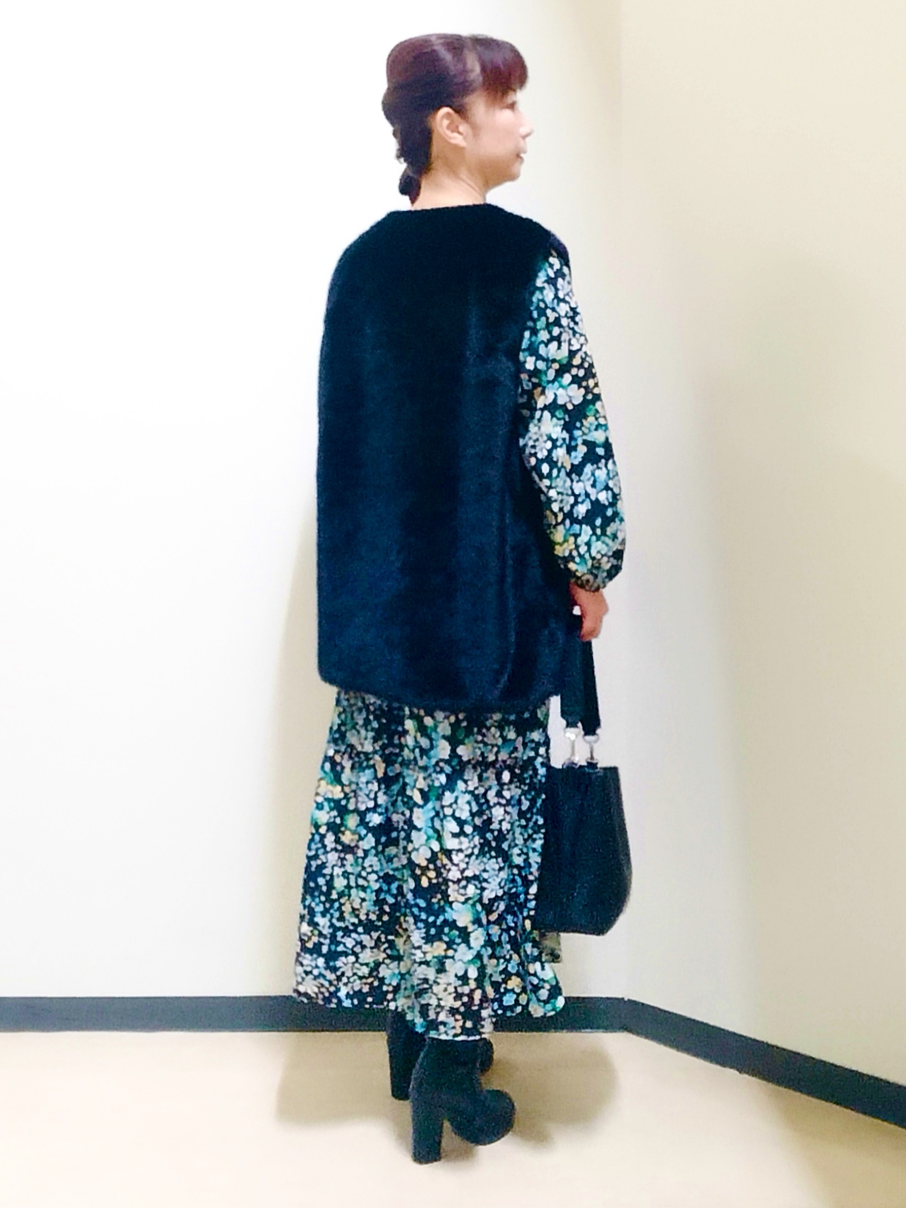 花さんの「Reflect｜フラワープリント フェミニンワンピース」を使ったコーディネート