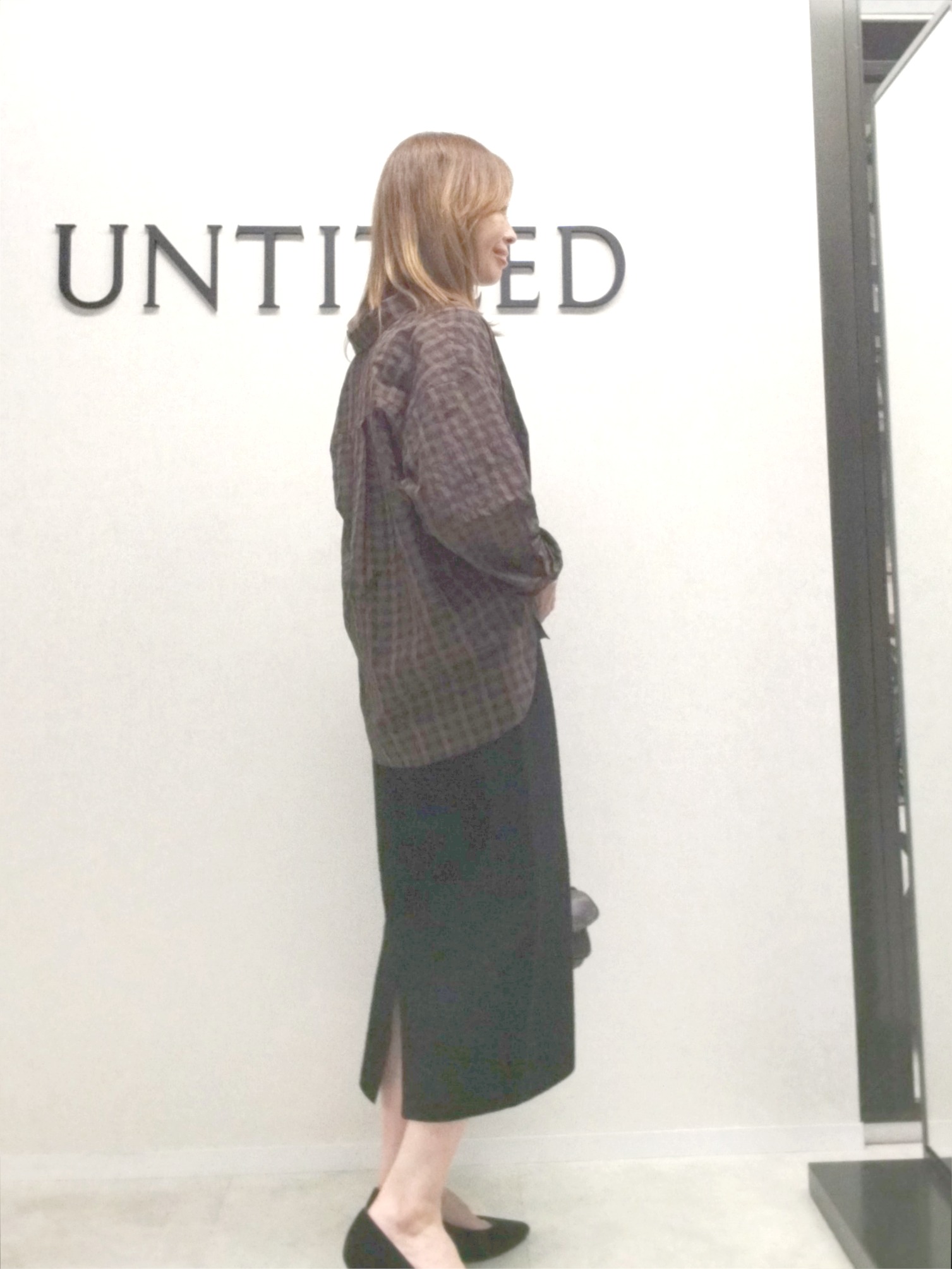 もりさんの「UNTITLED｜【秋映え/羽織り】シアーチェックシャツブラウス」を使ったコーディネート