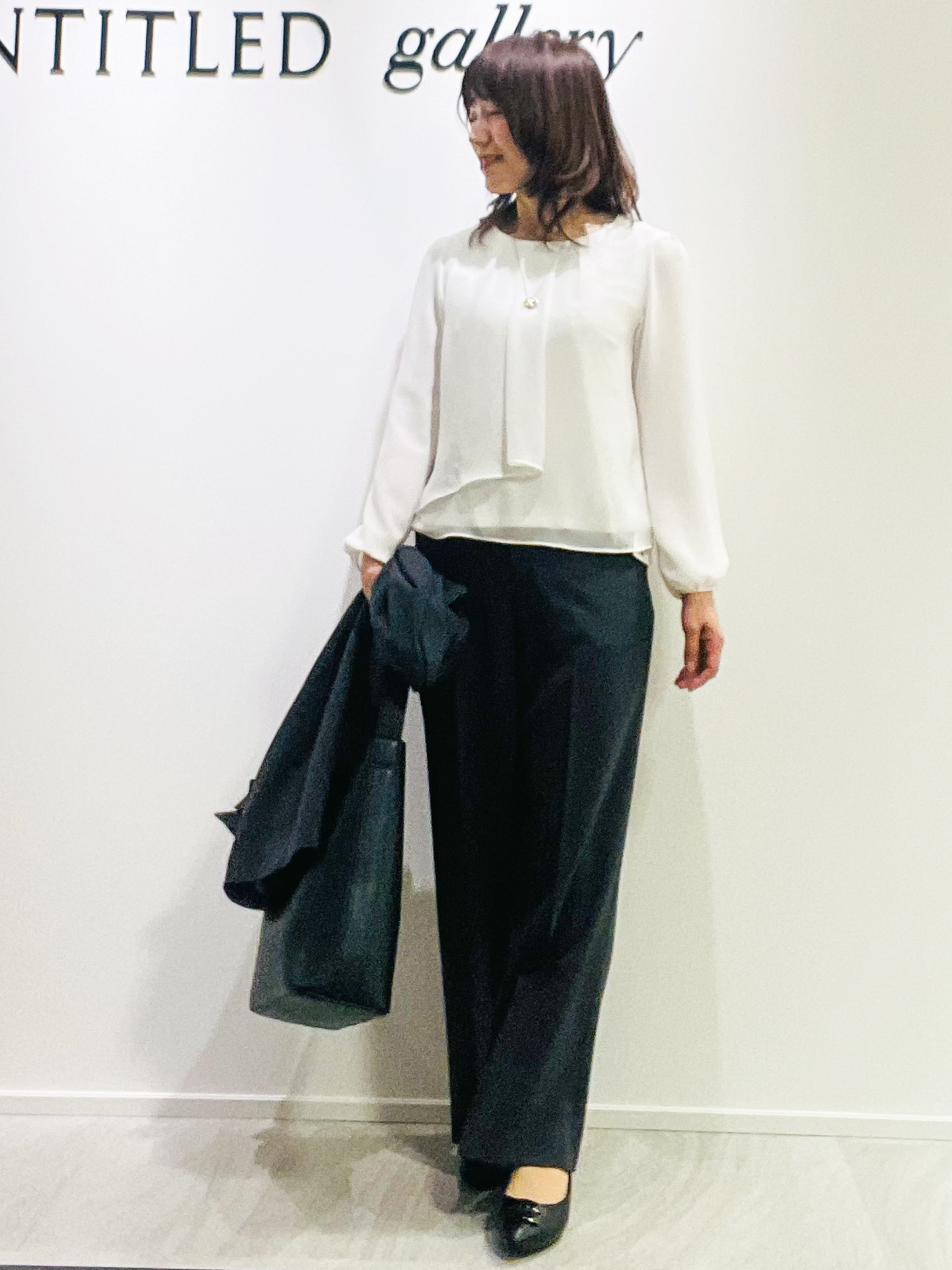 めいさんの「UNTITLED｜【新色追加/セットアップ可】エアリー ダブルブレストジャケット」を使ったコーディネート