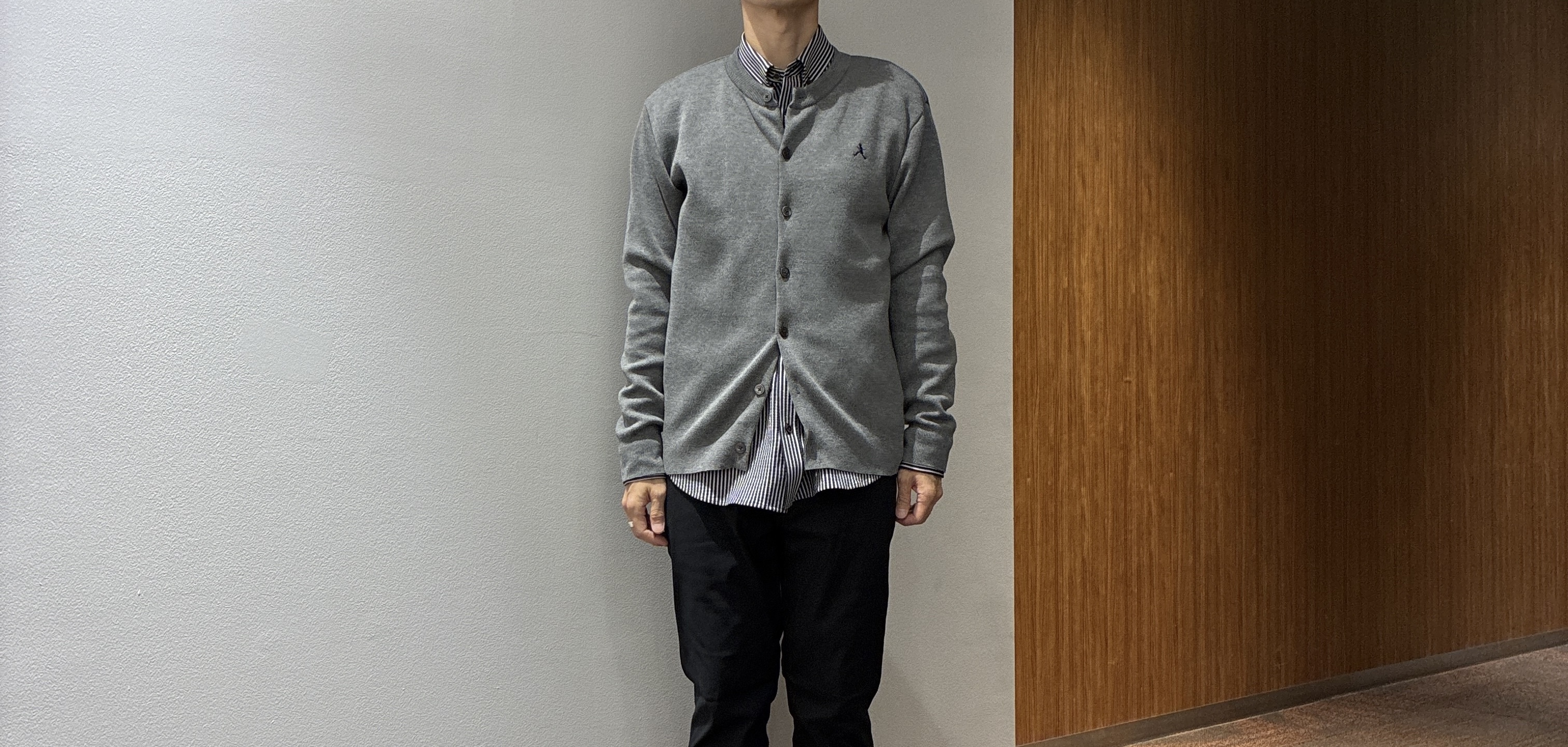 わいずみさんの「TAKEO KIKUCHI｜【BOWLER HAT LABEL】日本製クルーネックカーディガン」を使ったコーディネート