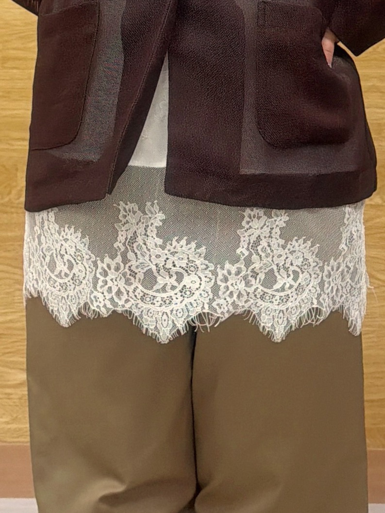 ぁむさんの「SHOO･LA･RUE｜【通気性〇/セットアップ可/S-LL/洗濯機可】紫外線対策にも メッシュテーラードジャケット」を使ったコーディネート