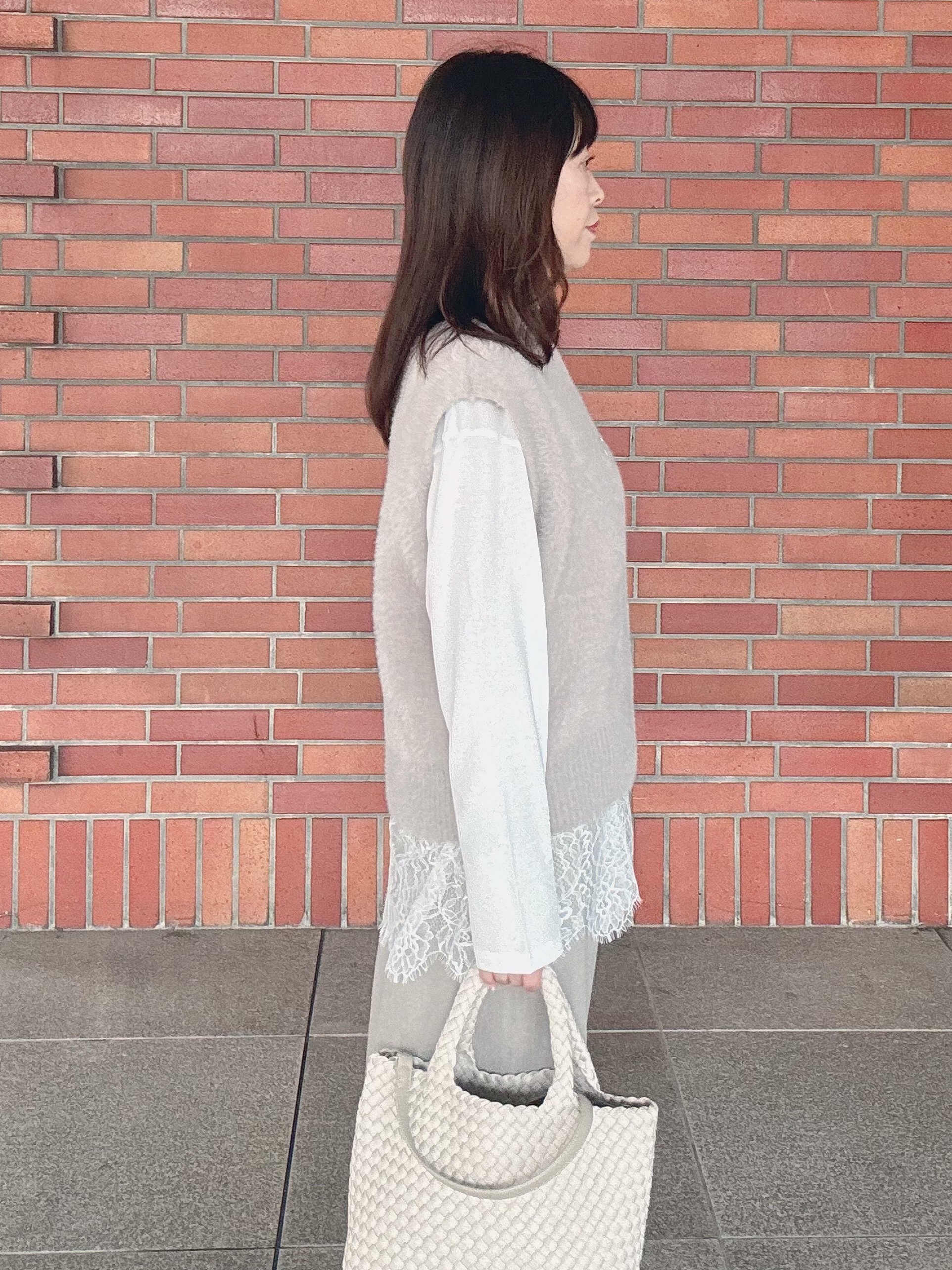 makiさんの「UNTITLED｜【前後2WAY】ファーライクニットベスト」を使ったコーディネート