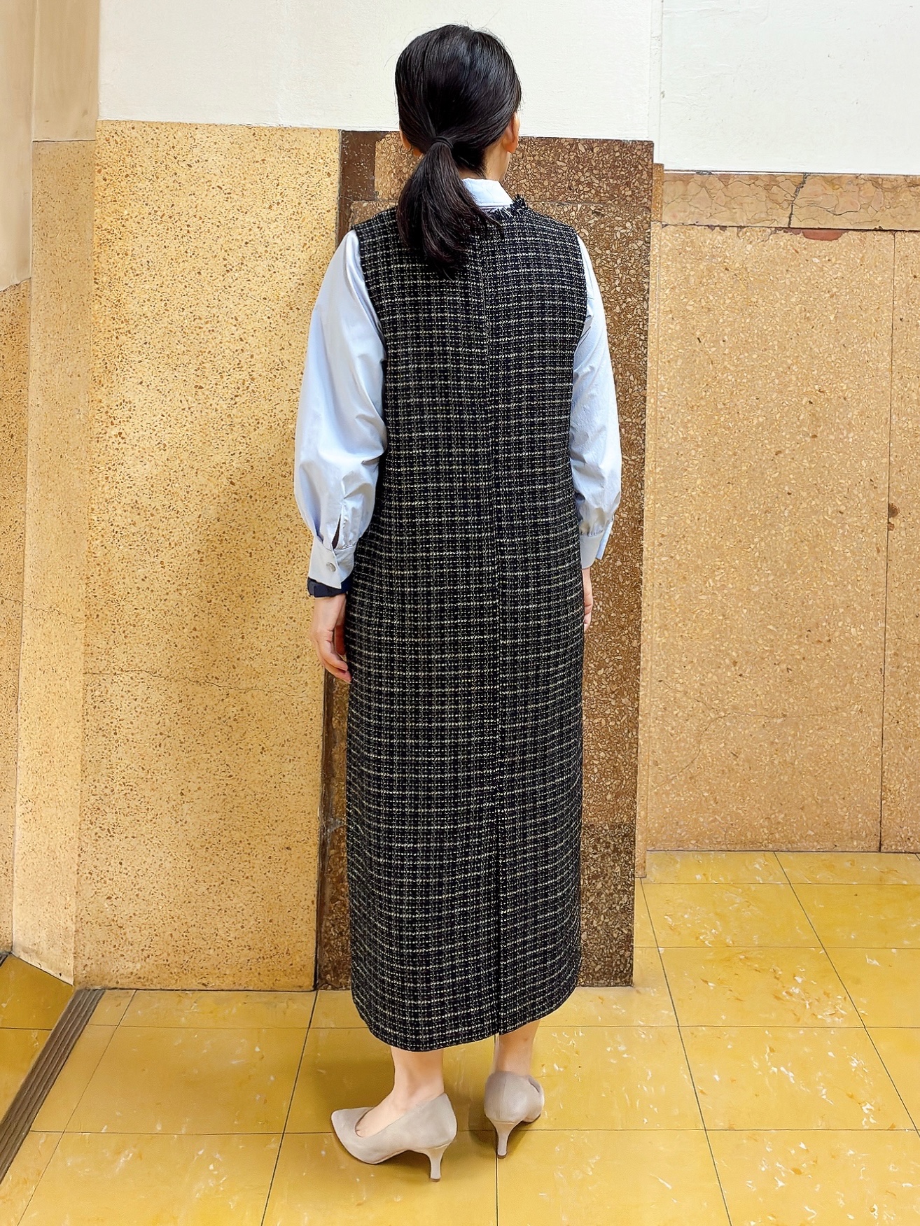 hattoriさんの「INDIVI｜【接触冷感／ストレッチ◎】取外し可ボウタイシャツ」を使ったコーディネート