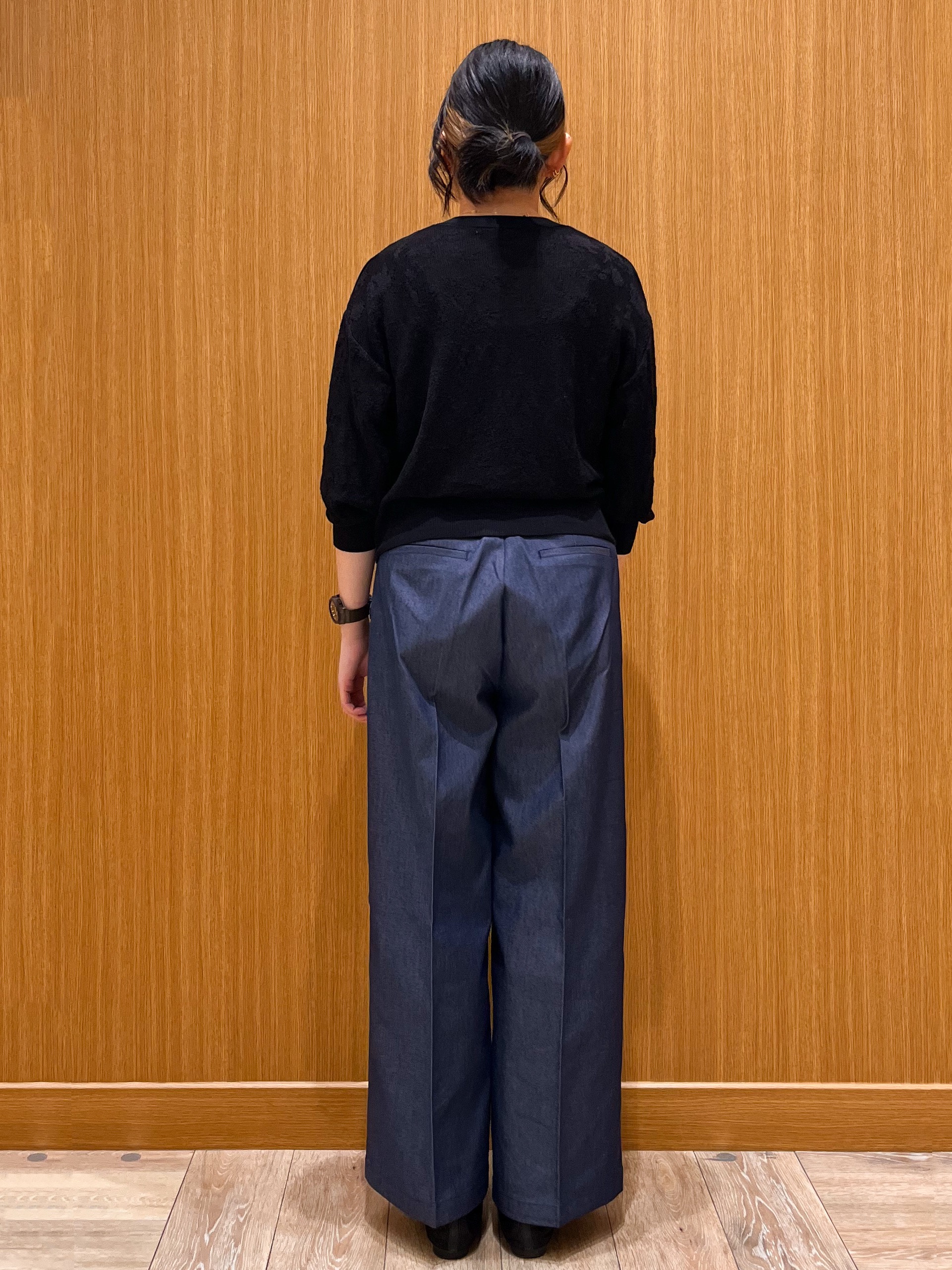 aさんの「OPAQUE.CLIP｜【８色展開】柄アソートシアーカーディガン《洗濯機OK》」を使ったコーディネート