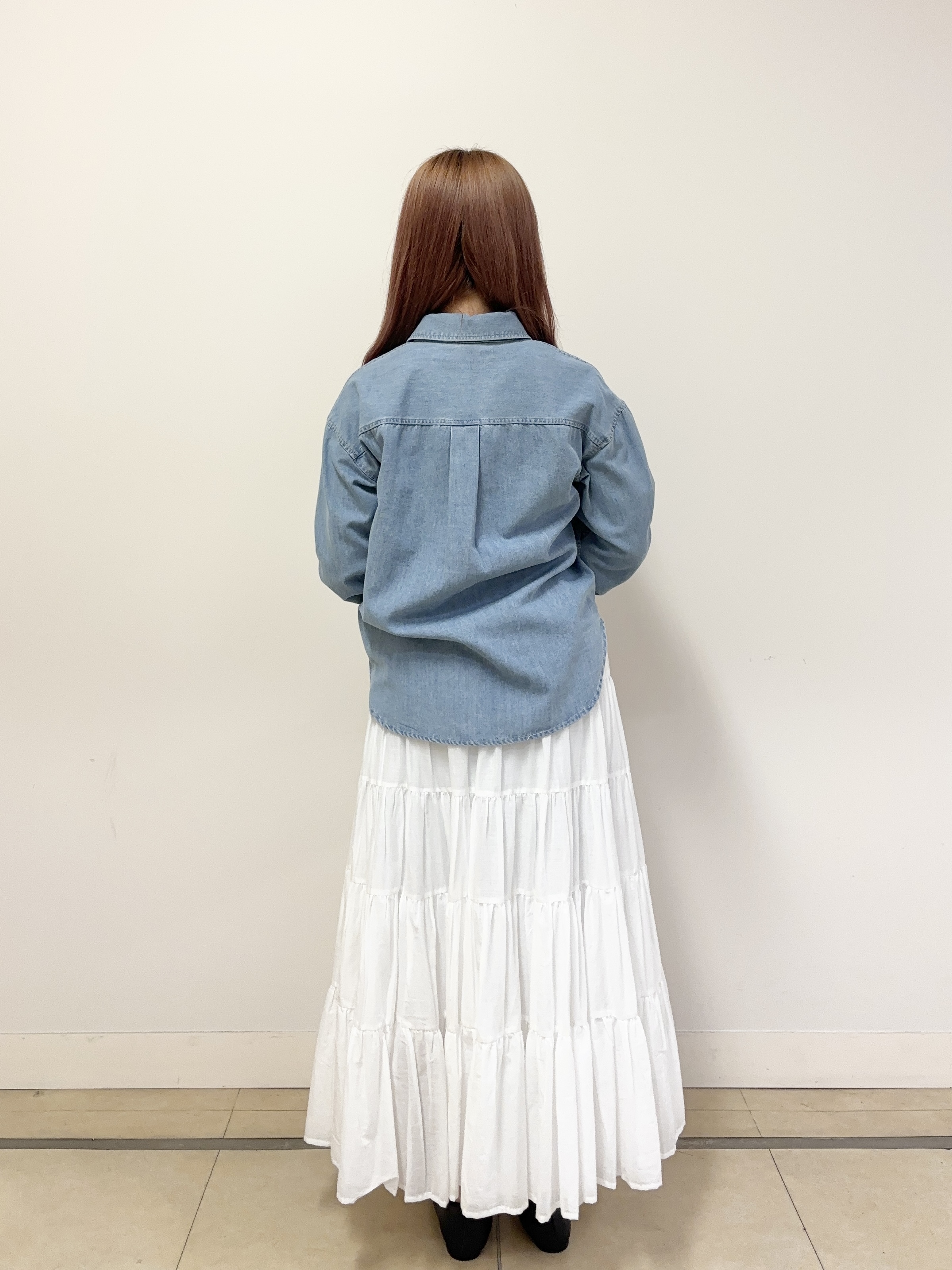 Rinaさんの「DRESSTERIOR｜【取り外し可能】2WAY ボウタイデニムシャツ」を使ったコーディネート