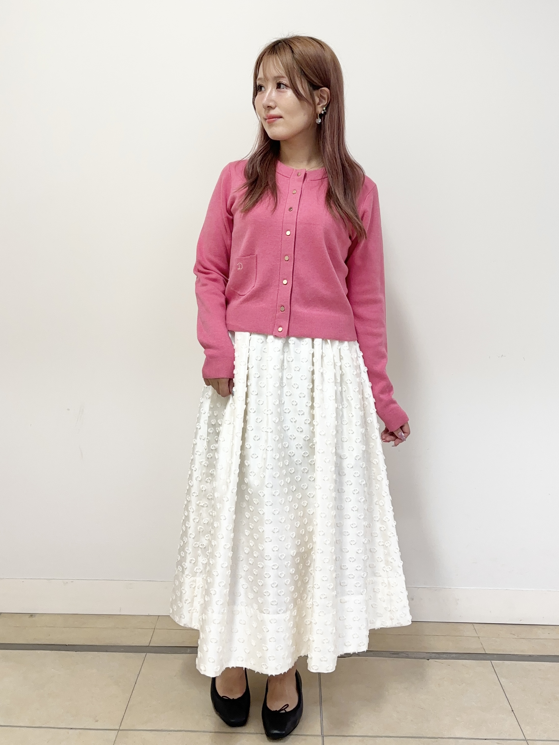 Rinaさんの「DRESSTERIOR｜【5色展開/ウォッシャブル】コットンカシミヤカーディガン」を使ったコーディネート