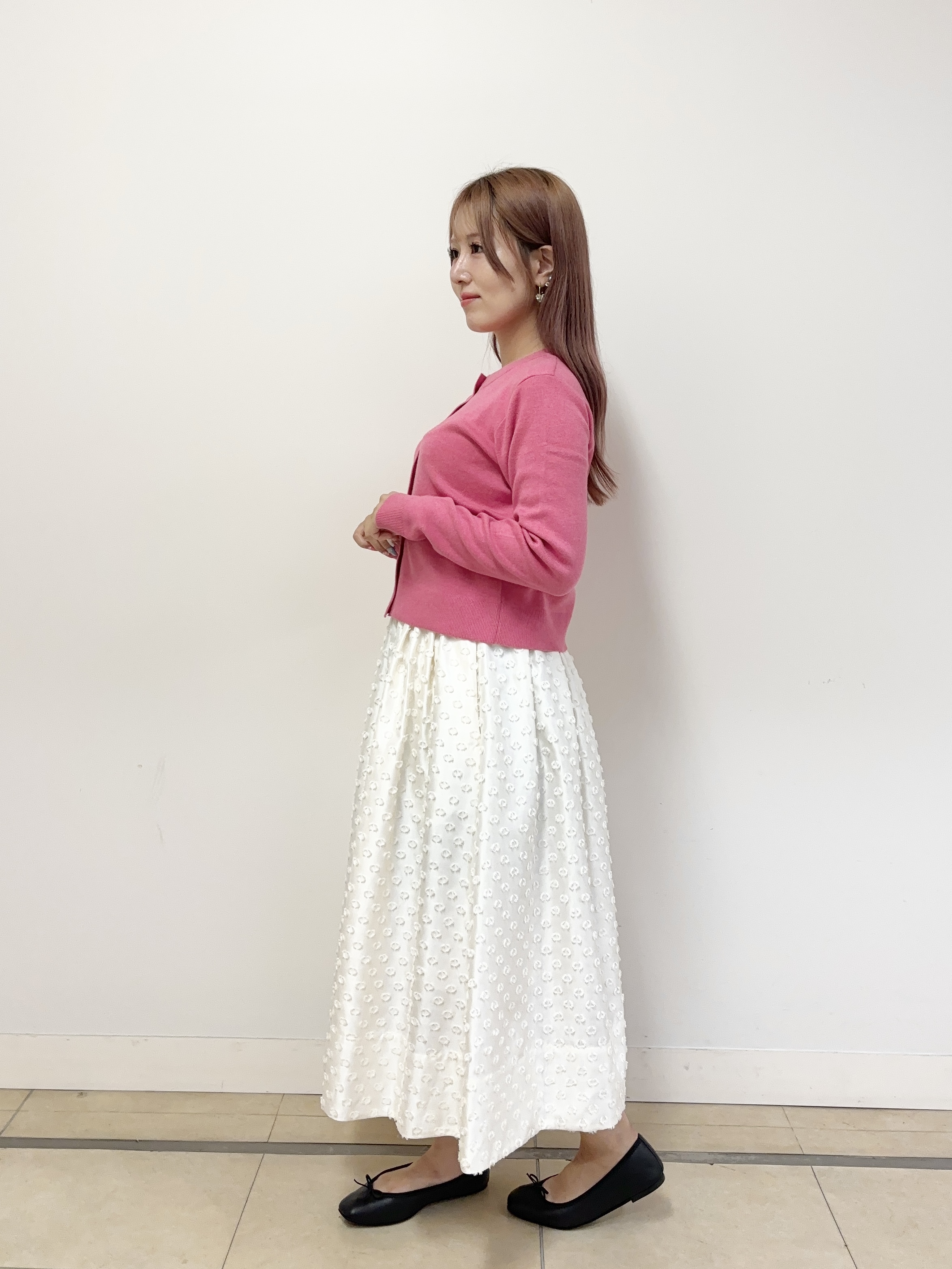 Rinaさんの「DRESSTERIOR｜【5色展開/ウォッシャブル】コットンカシミヤカーディガン」を使ったコーディネート