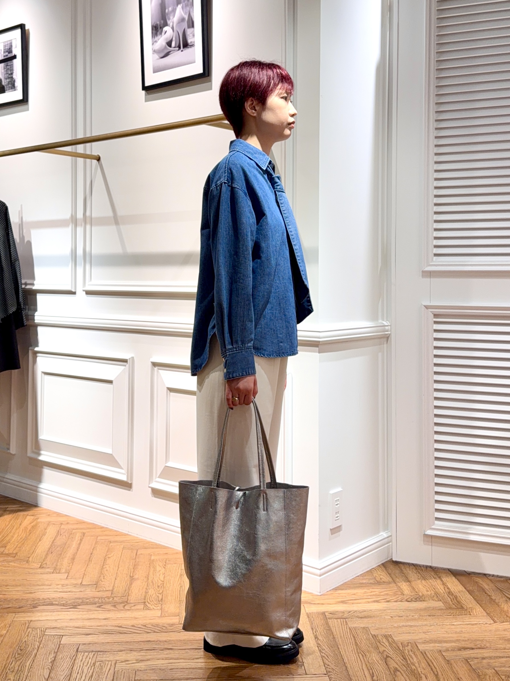 renaさんの「DRESSTERIOR｜【取り外し可能】2WAY ボウタイデニムシャツ」を使ったコーディネート