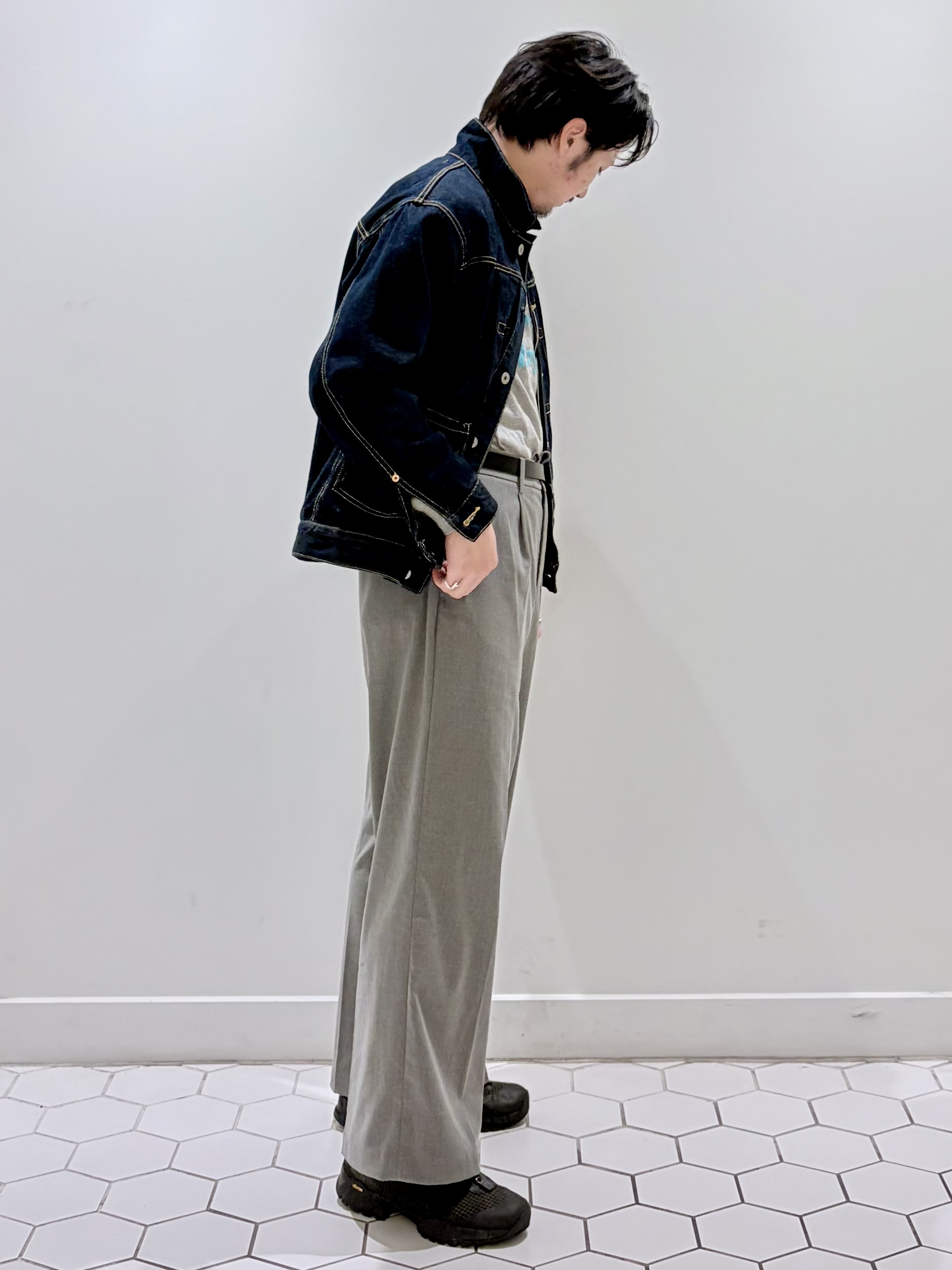 takeruさんの「Dessin｜衿コーデュロイデニムジャケット」を使ったコーディネート