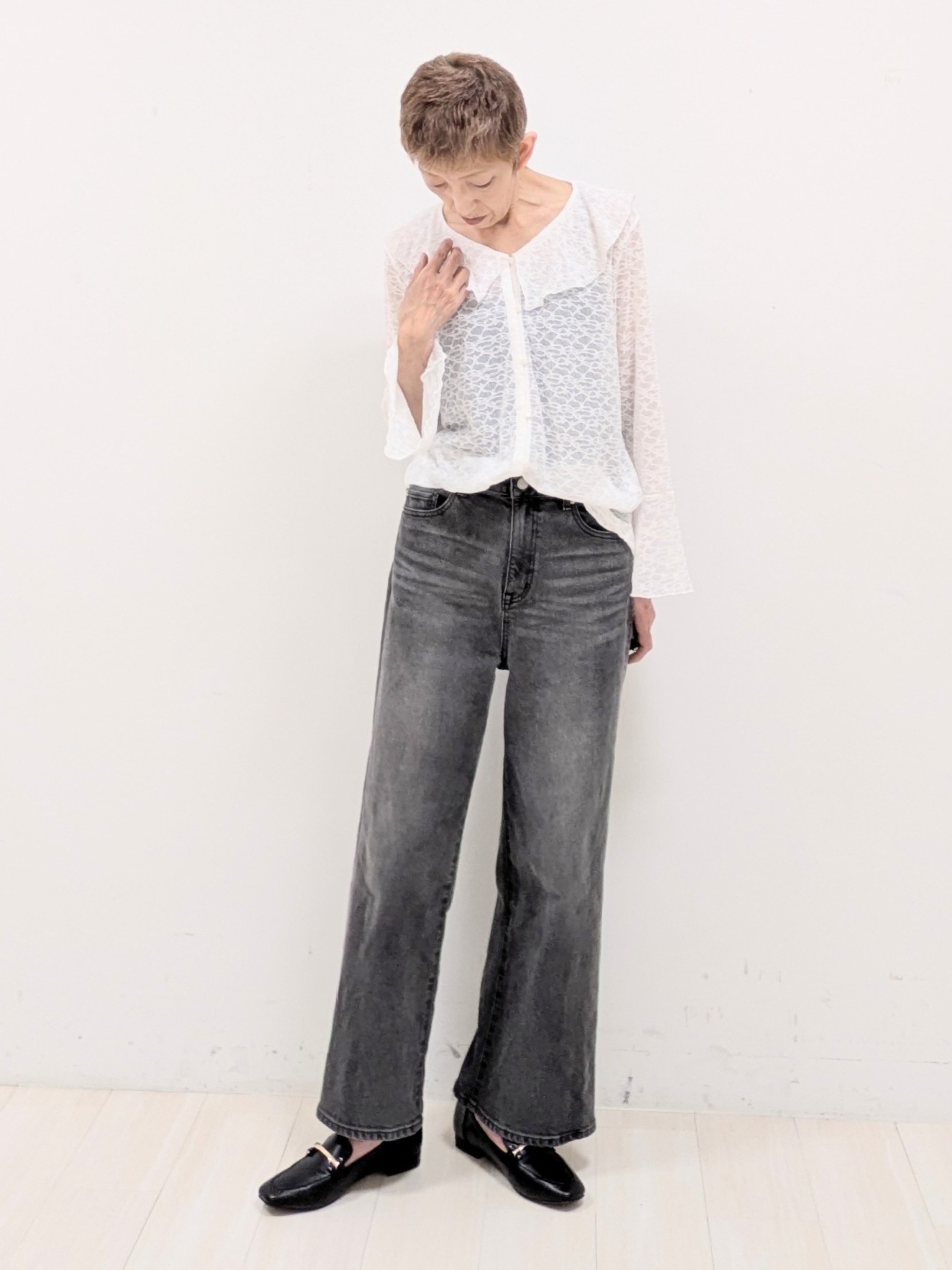 sachiさんの「Reflect｜【通勤】ダブルブレザージャケット」を使ったコーディネート
