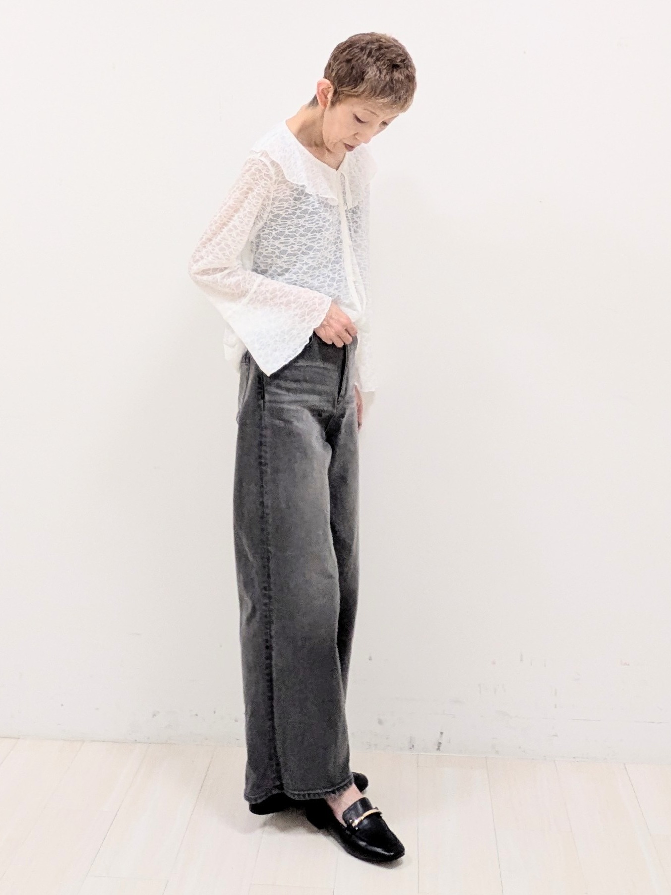 sachiさんの「Reflect｜【通勤】ダブルブレザージャケット」を使ったコーディネート