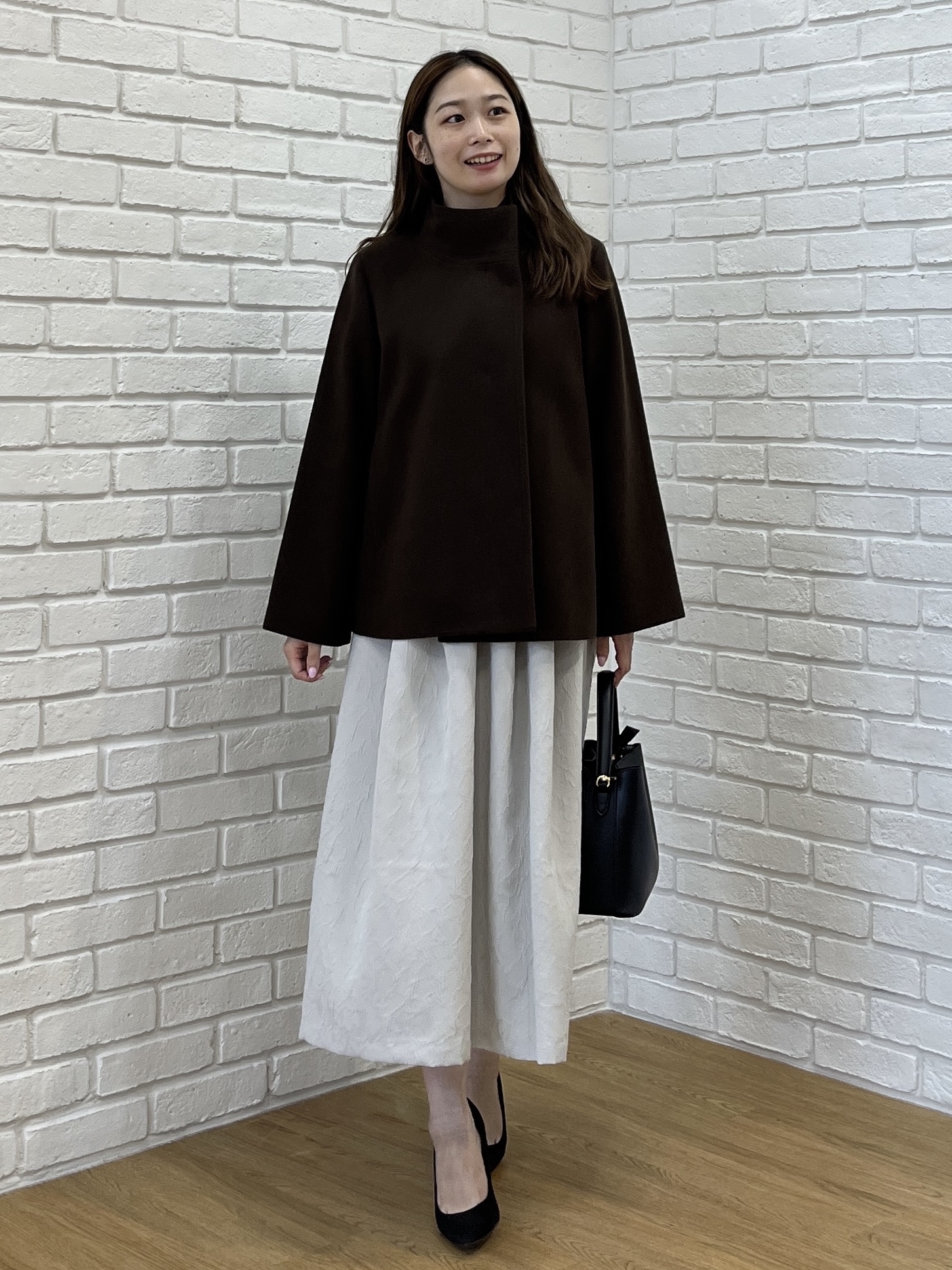 Saekoさんの「UNTITLED｜【軽アウター/ウール100】ウールショートコート」を使ったコーディネート