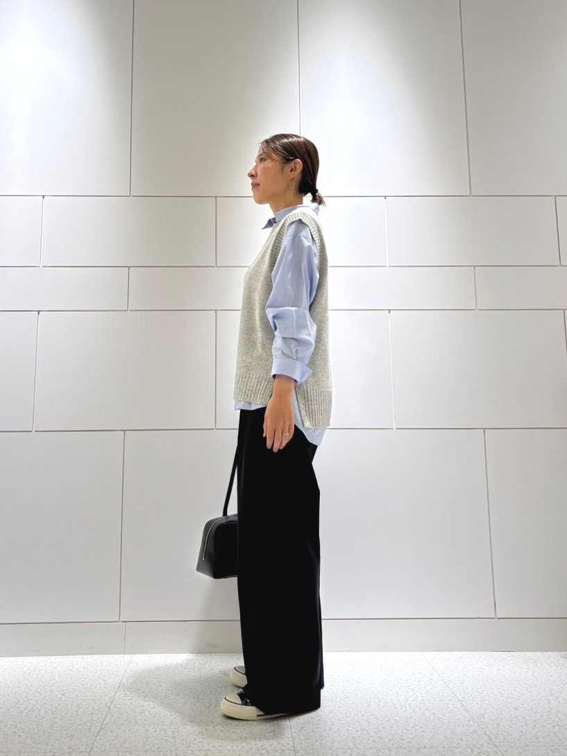 sachiさんの「UNTITLED｜【5色展開/手洗い可】ローシルクウールニットベスト」を使ったコーディネート