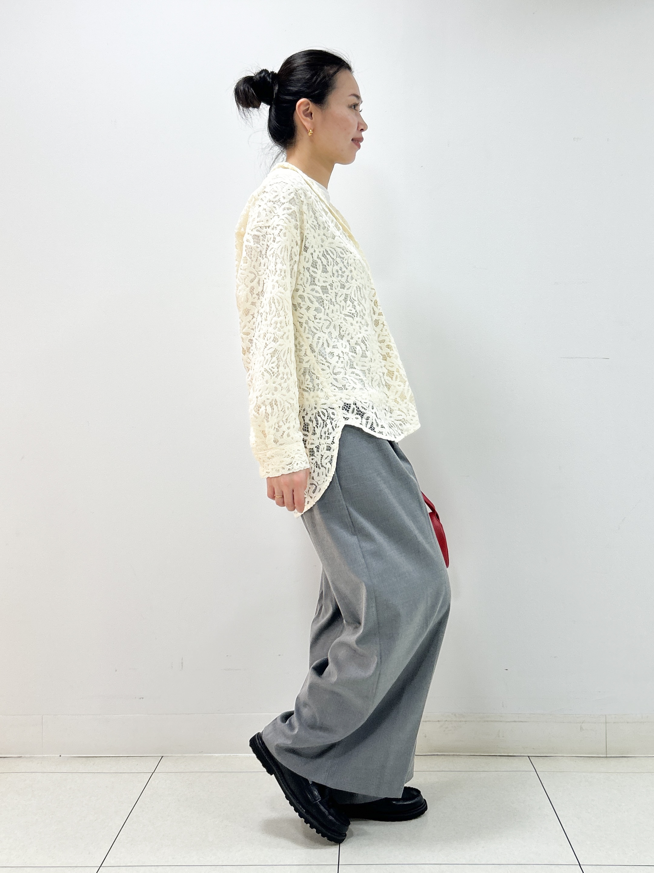 Kaiさんの「Dessin｜クルーネックシアーロングTシャツ」を使ったコーディネート