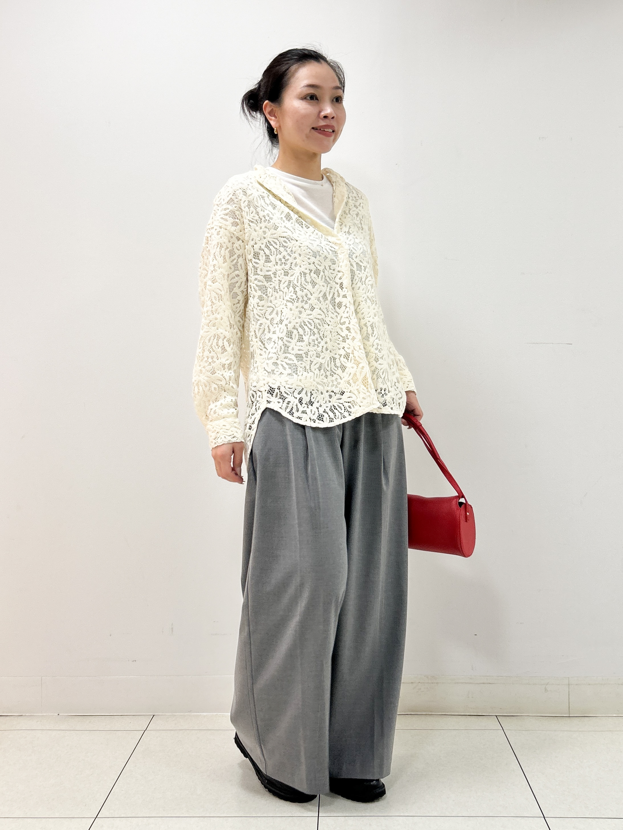Kaiさんの「Dessin｜クルーネックシアーロングTシャツ」を使ったコーディネート