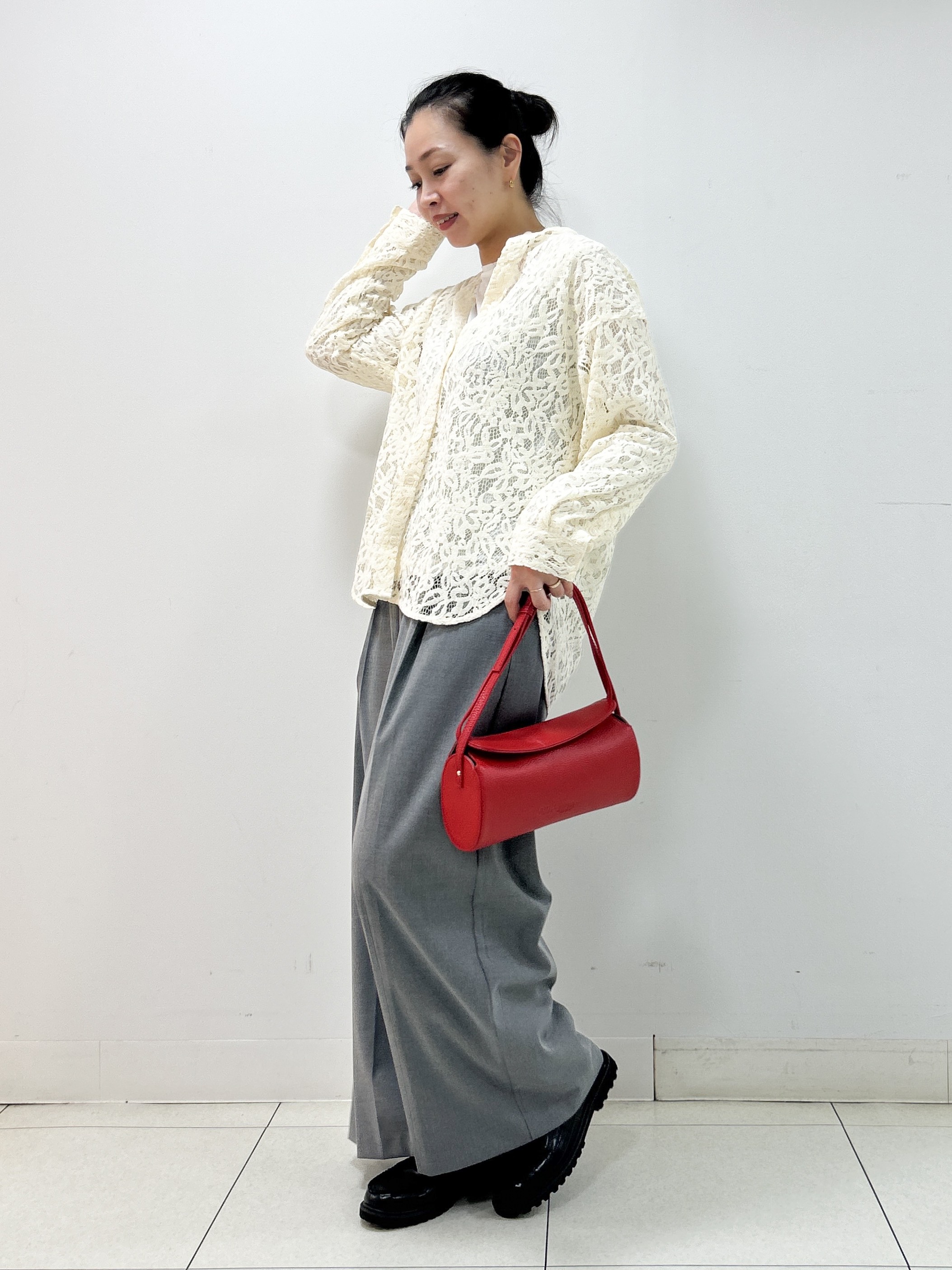 Kaiさんの「Dessin｜クルーネックシアーロングTシャツ」を使ったコーディネート