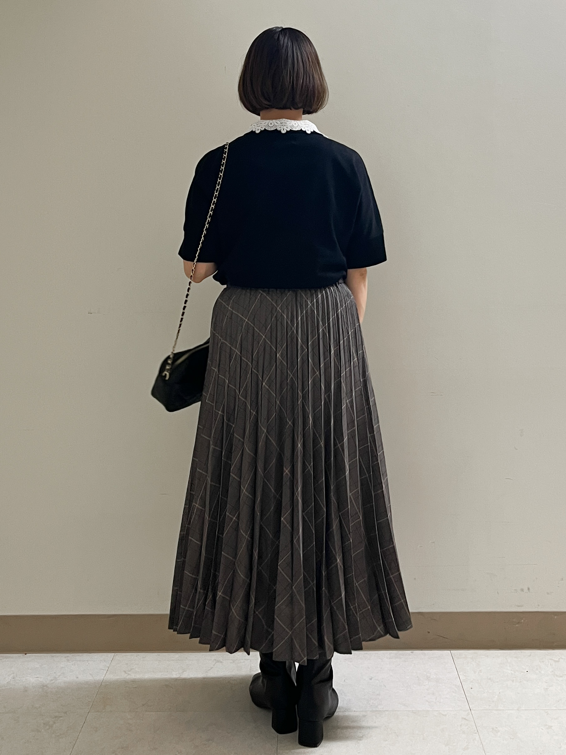 あかねさんの「OPAQUE.CLIP｜2WAY衿ドッキングニット《洗濯機OK》」を使ったコーディネート