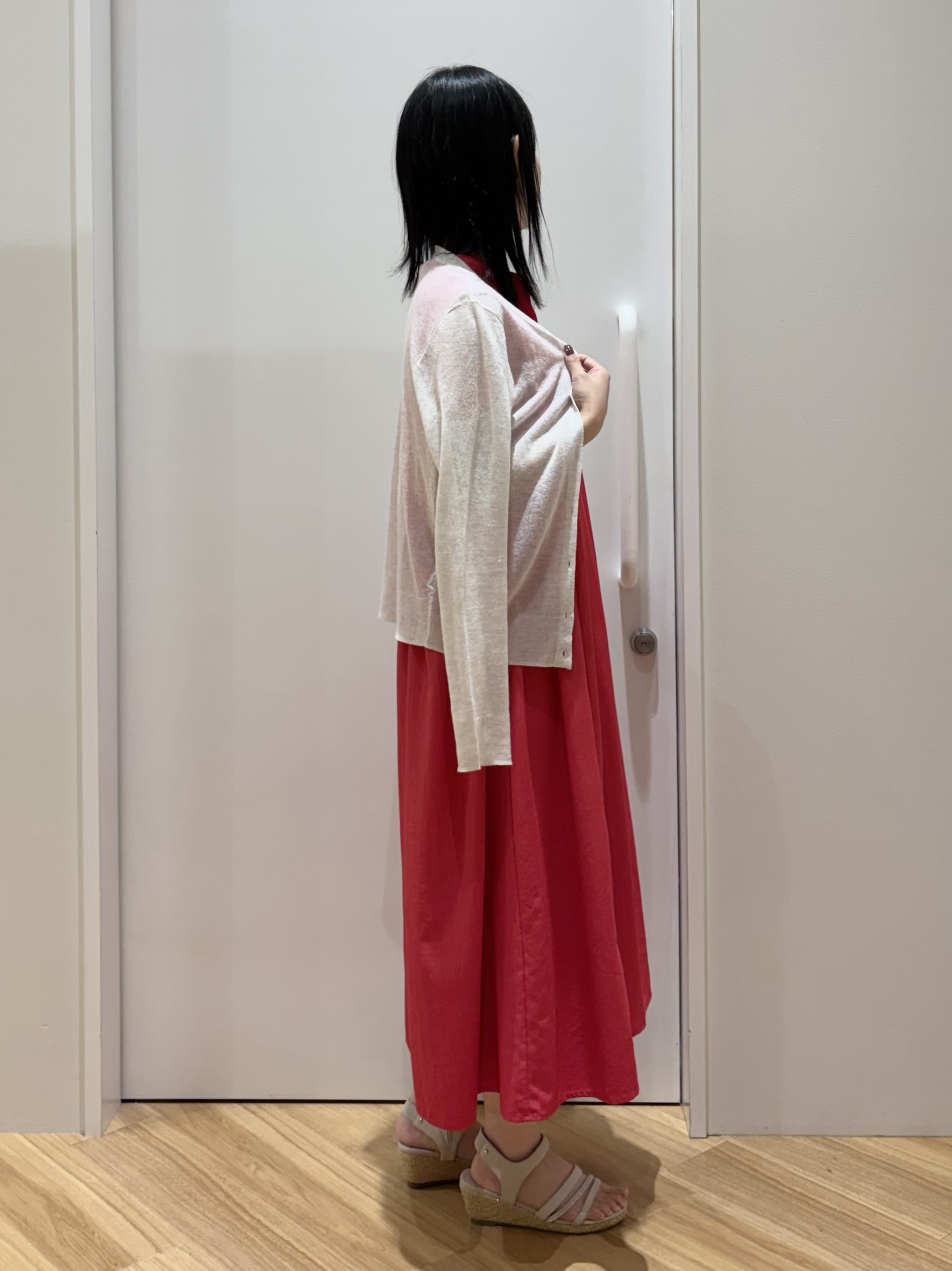 kanonさんの「grove｜高評価！【洗える/名品】大人の透け感、シアーカーディガン」を使ったコーディネート