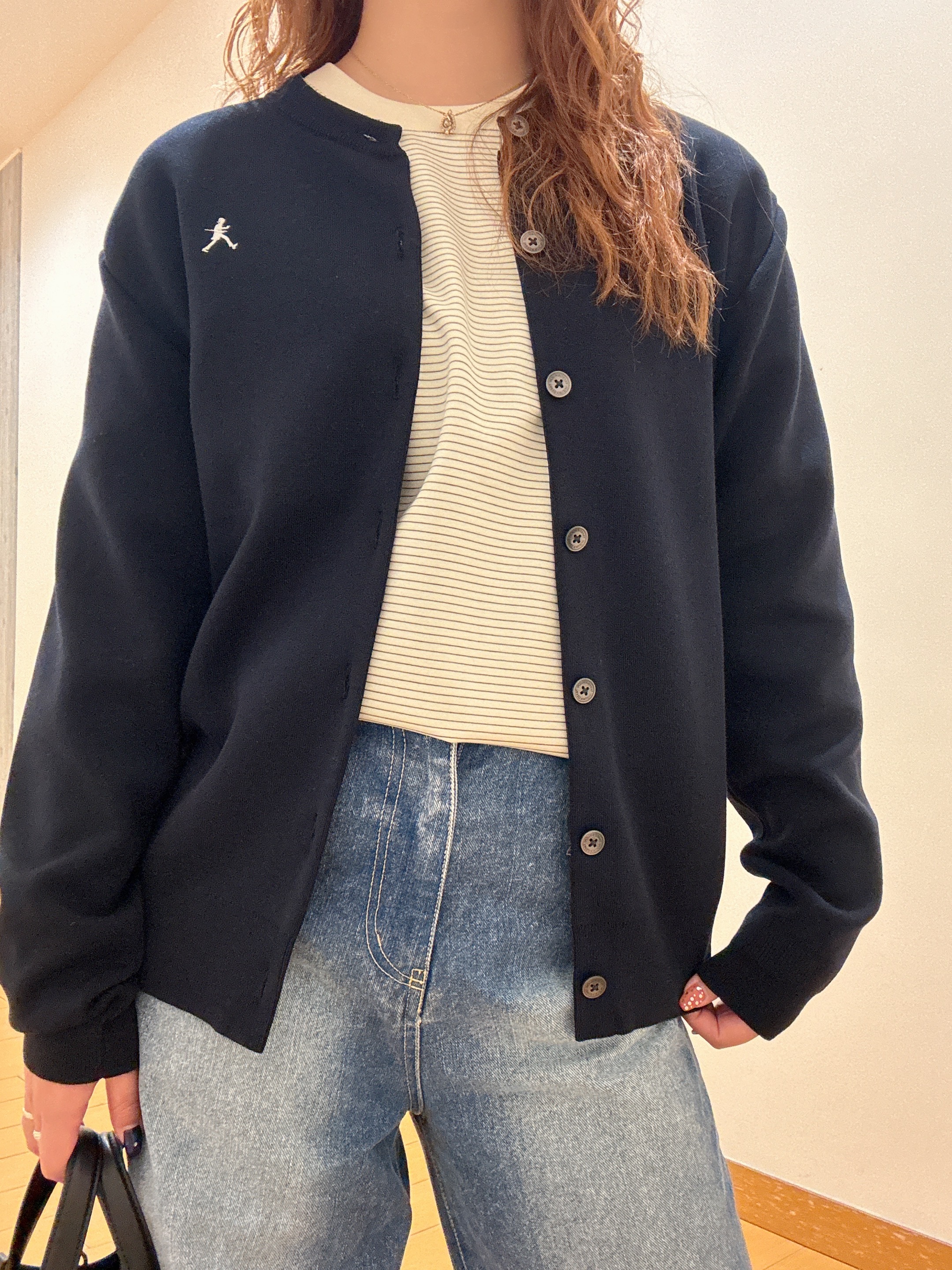 ヒナさんの「TAKEO KIKUCHI｜シルケット ボーダー 長袖 Tシャツ」を使ったコーディネート