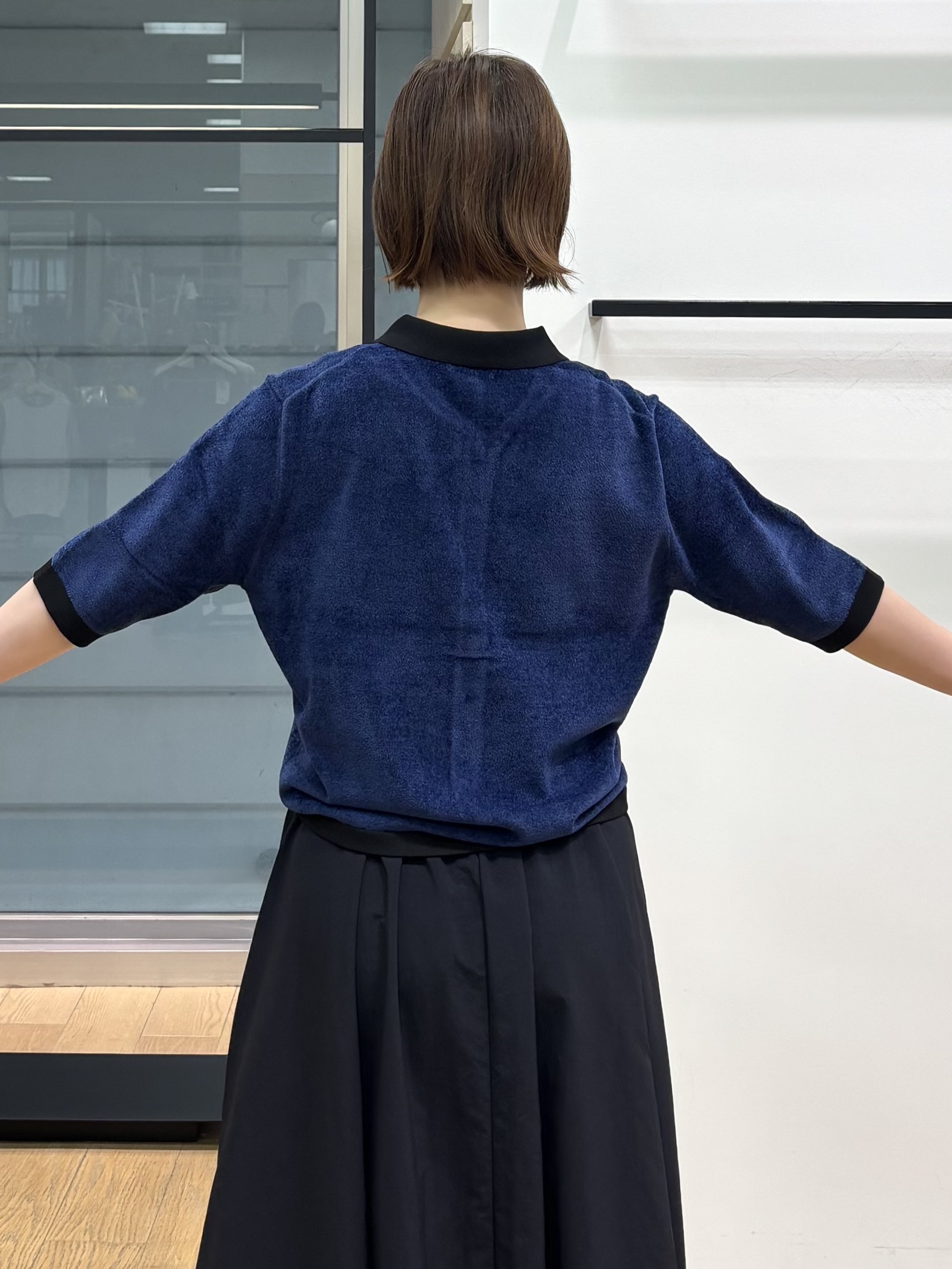 asamiさんの「INDIVI｜【5分袖／配色デザイン】モールヤーン襟付きニット」を使ったコーディネート