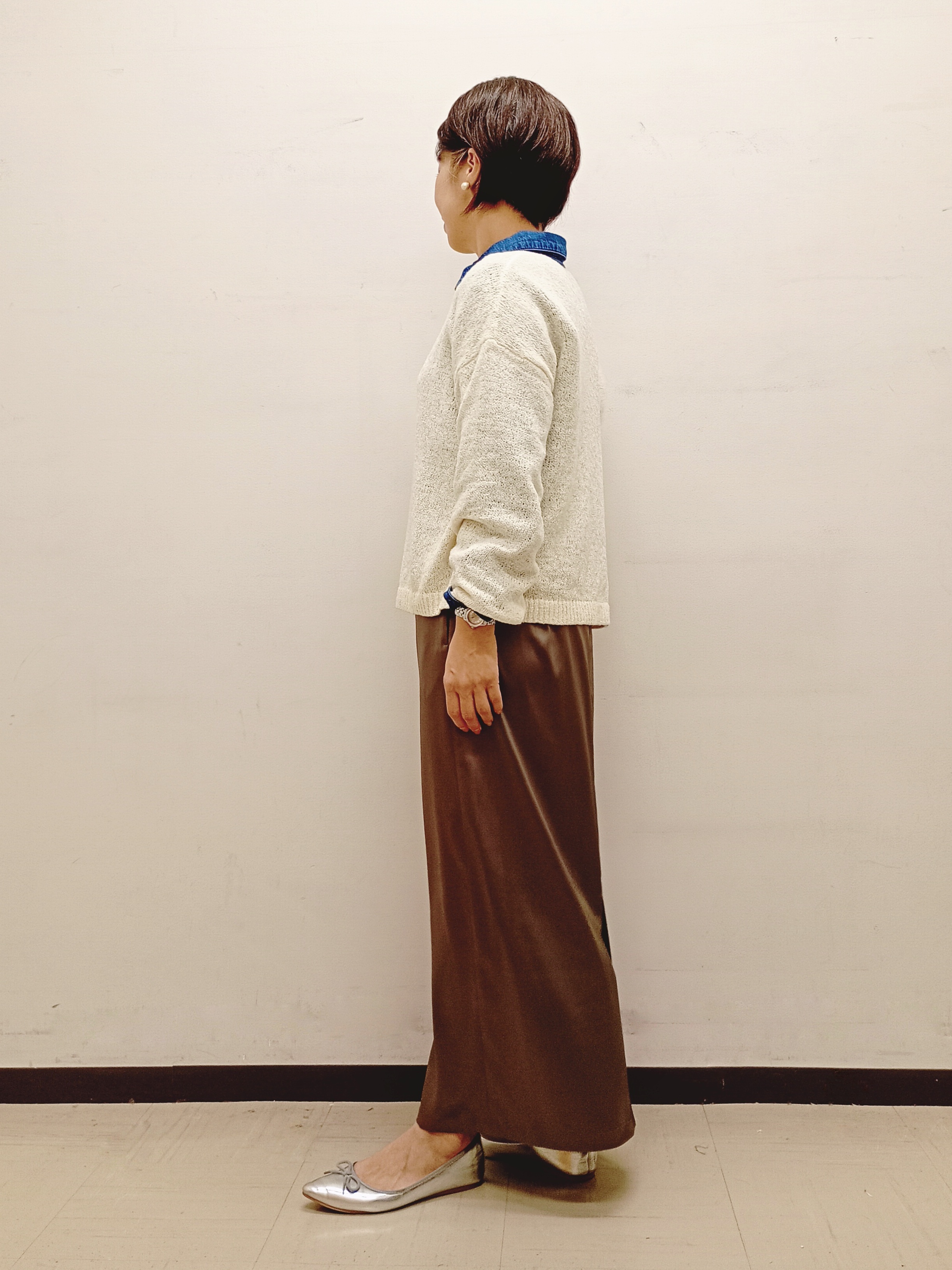 Kさんの「INDIVI｜【洗える／程よいシアー感】凹凸素材ニット」を使ったコーディネート