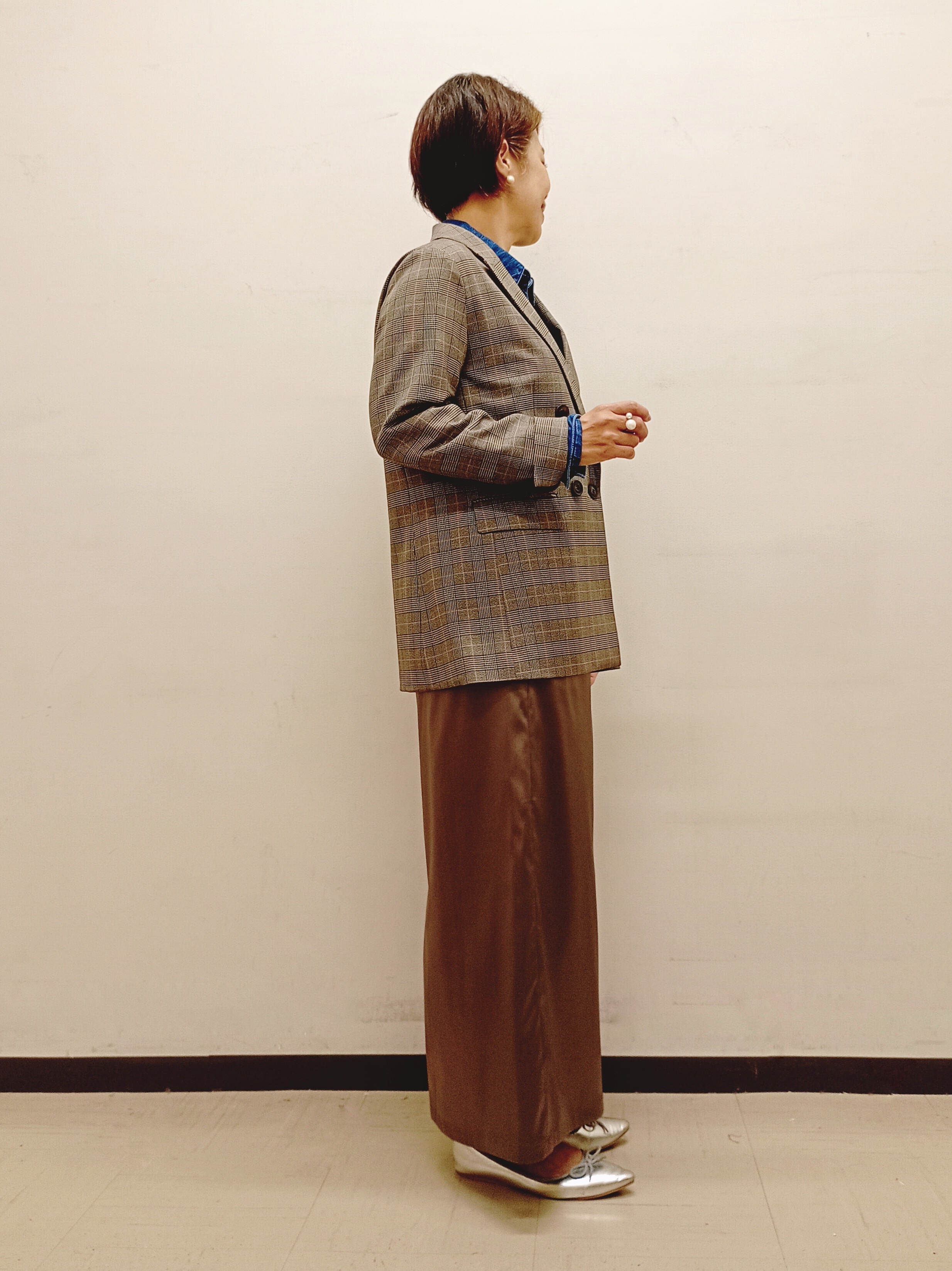 Kさんの「INDIVI｜【洗濯機OK／ストレッチ◎】秋はじめのダブルジャケット」を使ったコーディネート