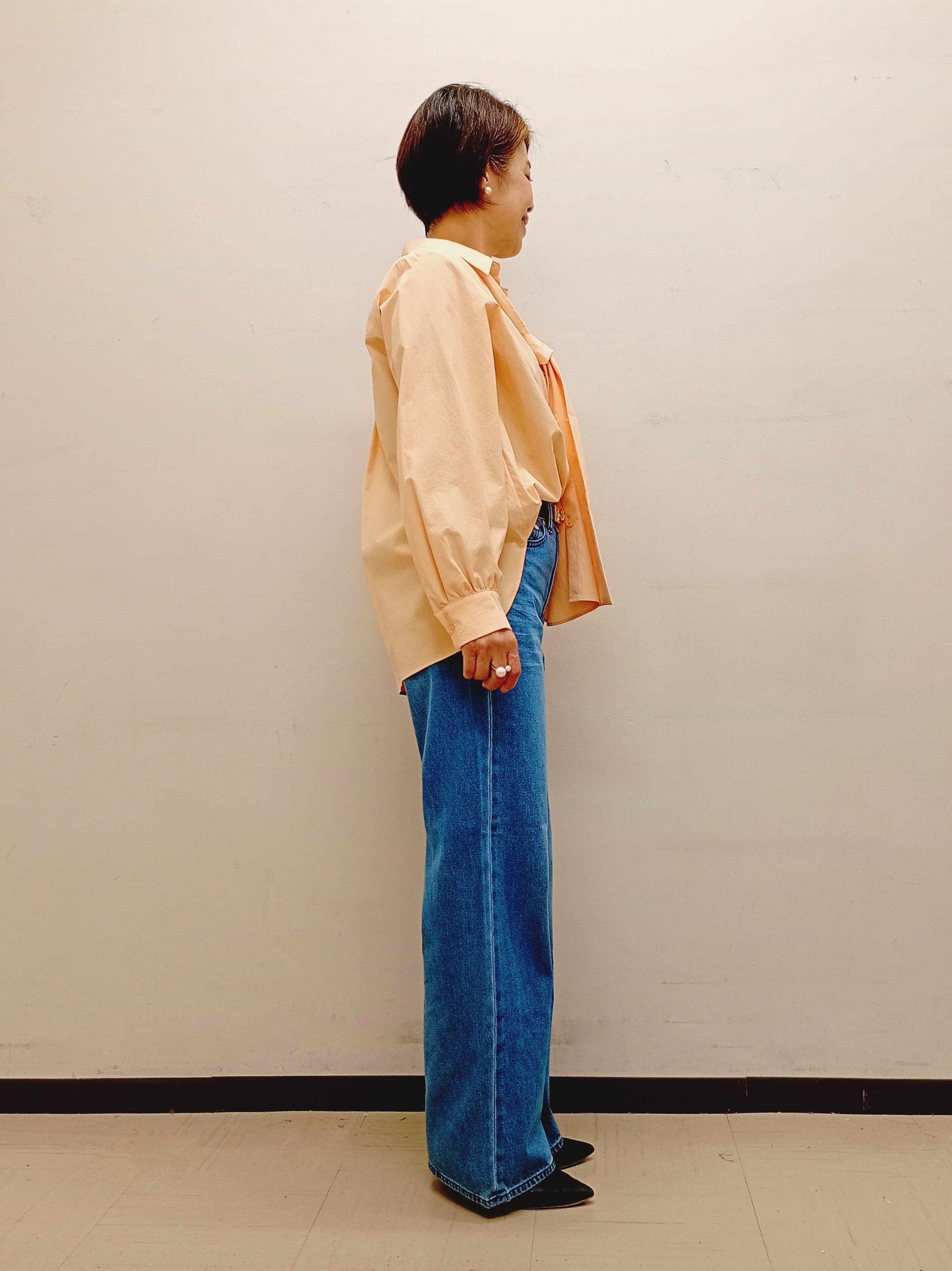 Kさんの「INDIVI｜【ストレッチ◎】取外し可ボウタイシャツ」を使ったコーディネート