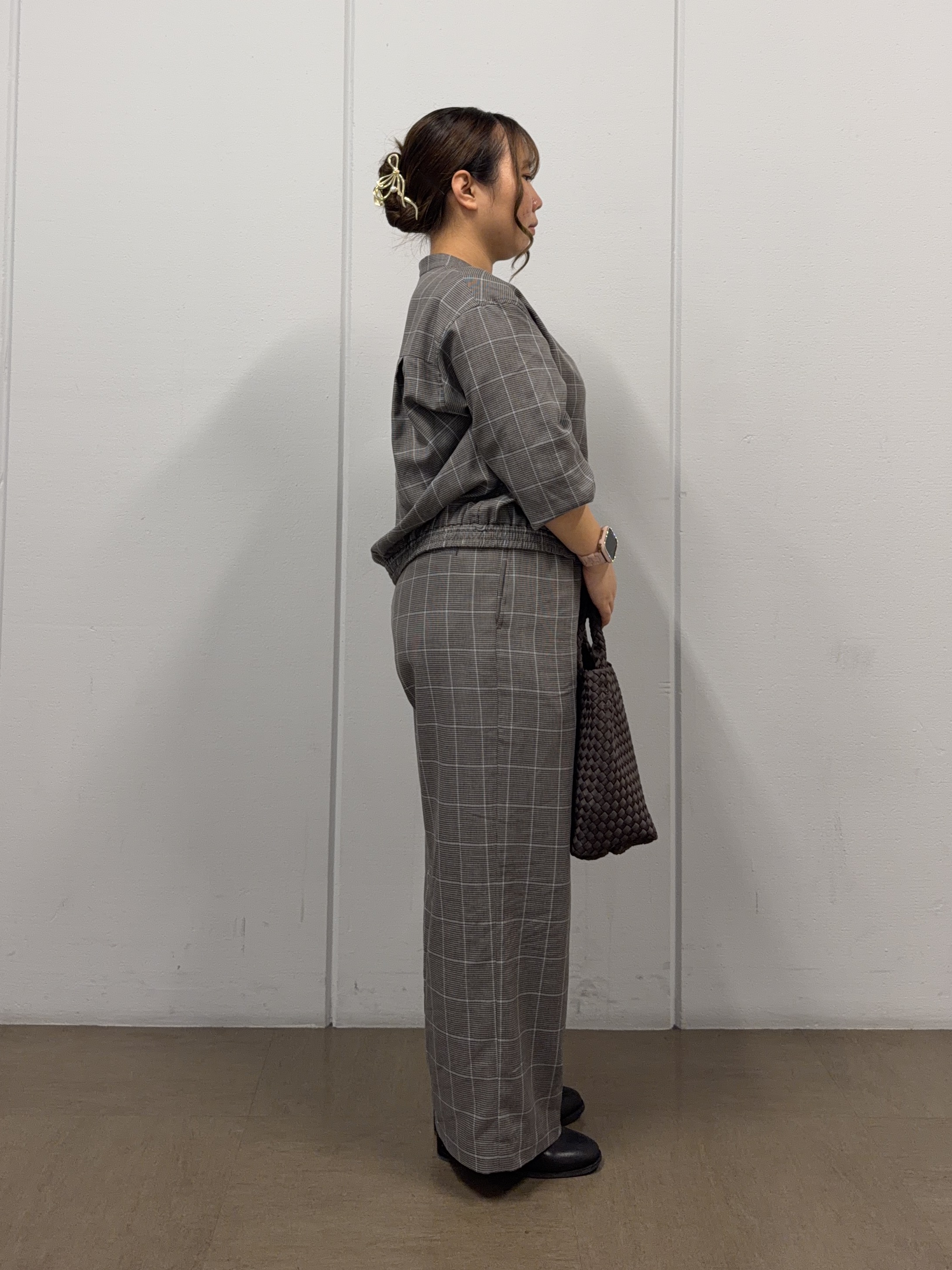 たいさんの「UNTITLED｜【セットアップ可/秋羽織り】メランジツイルシャツ」を使ったコーディネート