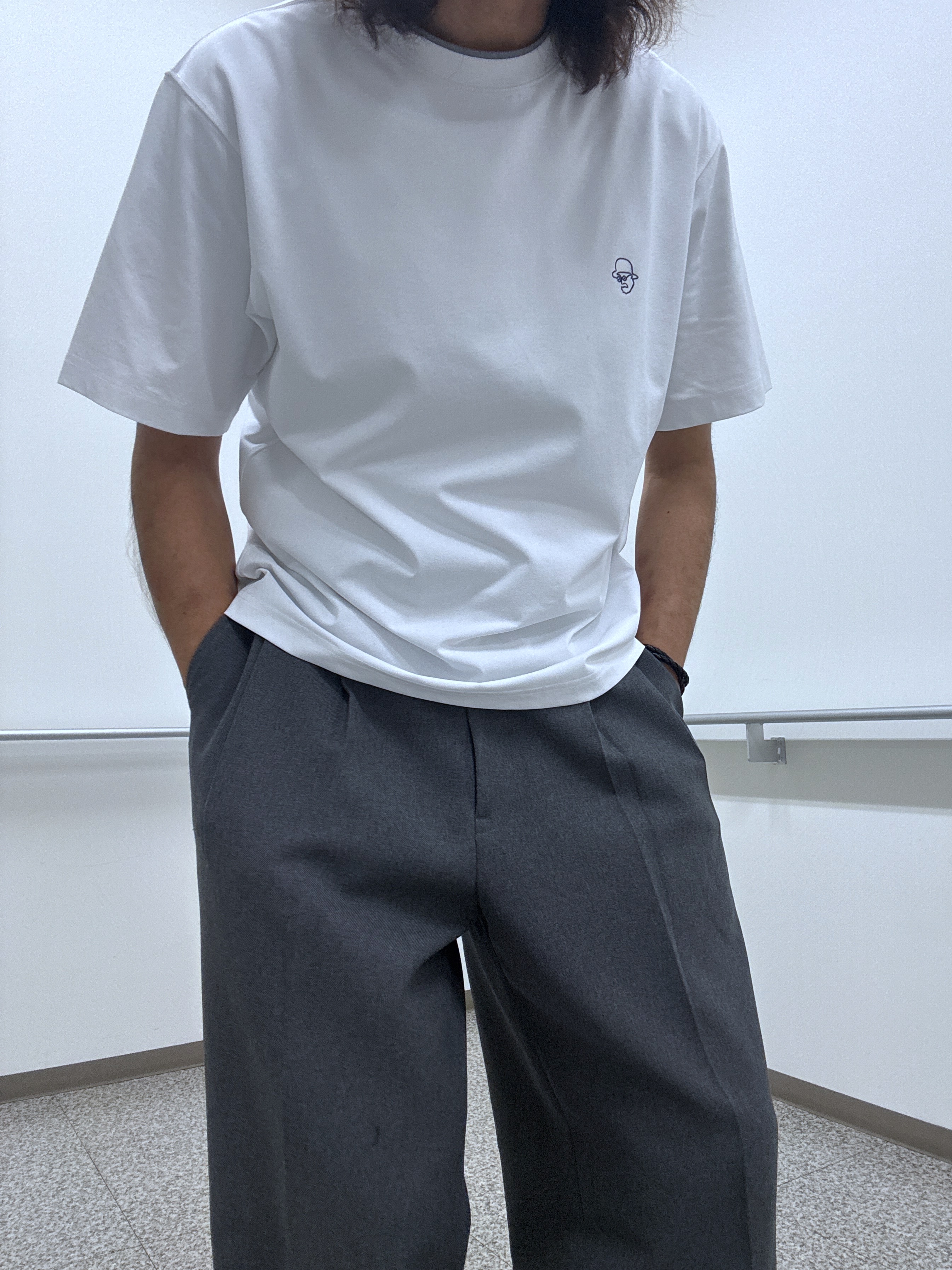 おーのさんの「TAKEO KIKUCHI｜【BOWLER HAT LABEL】ジオメトリック柄カーディガン」を使ったコーディネート