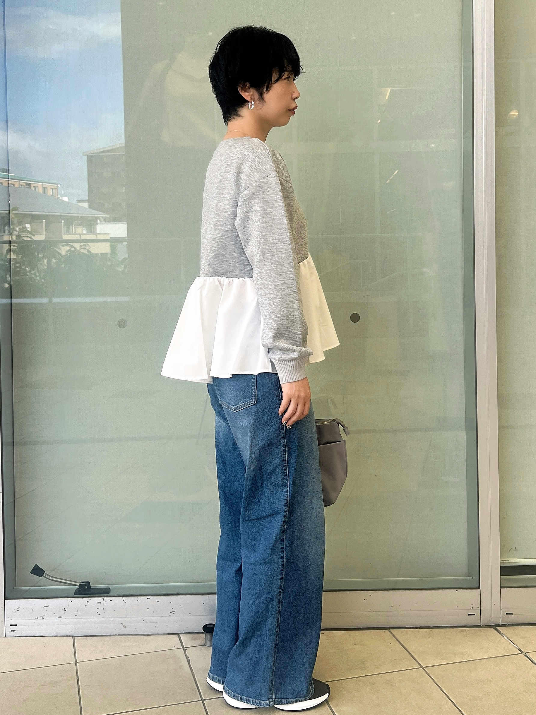 yo-koさんの「OPAQUE.CLIP｜ペプラムドッキングトップス【洗濯機OK】」を使ったコーディネート