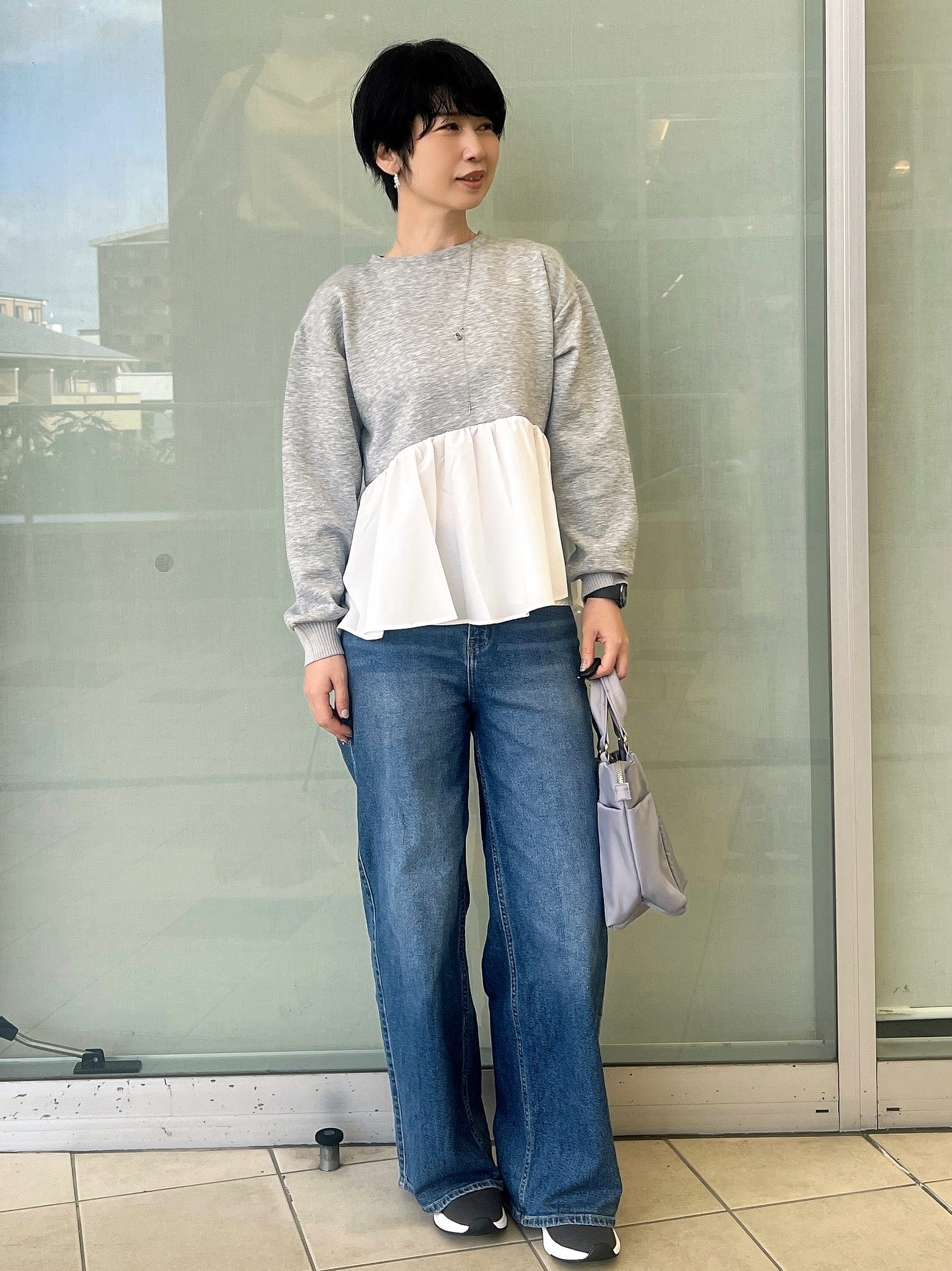 yo-koさんの「OPAQUE.CLIP｜ペプラムドッキングトップス【洗濯機OK】」を使ったコーディネート