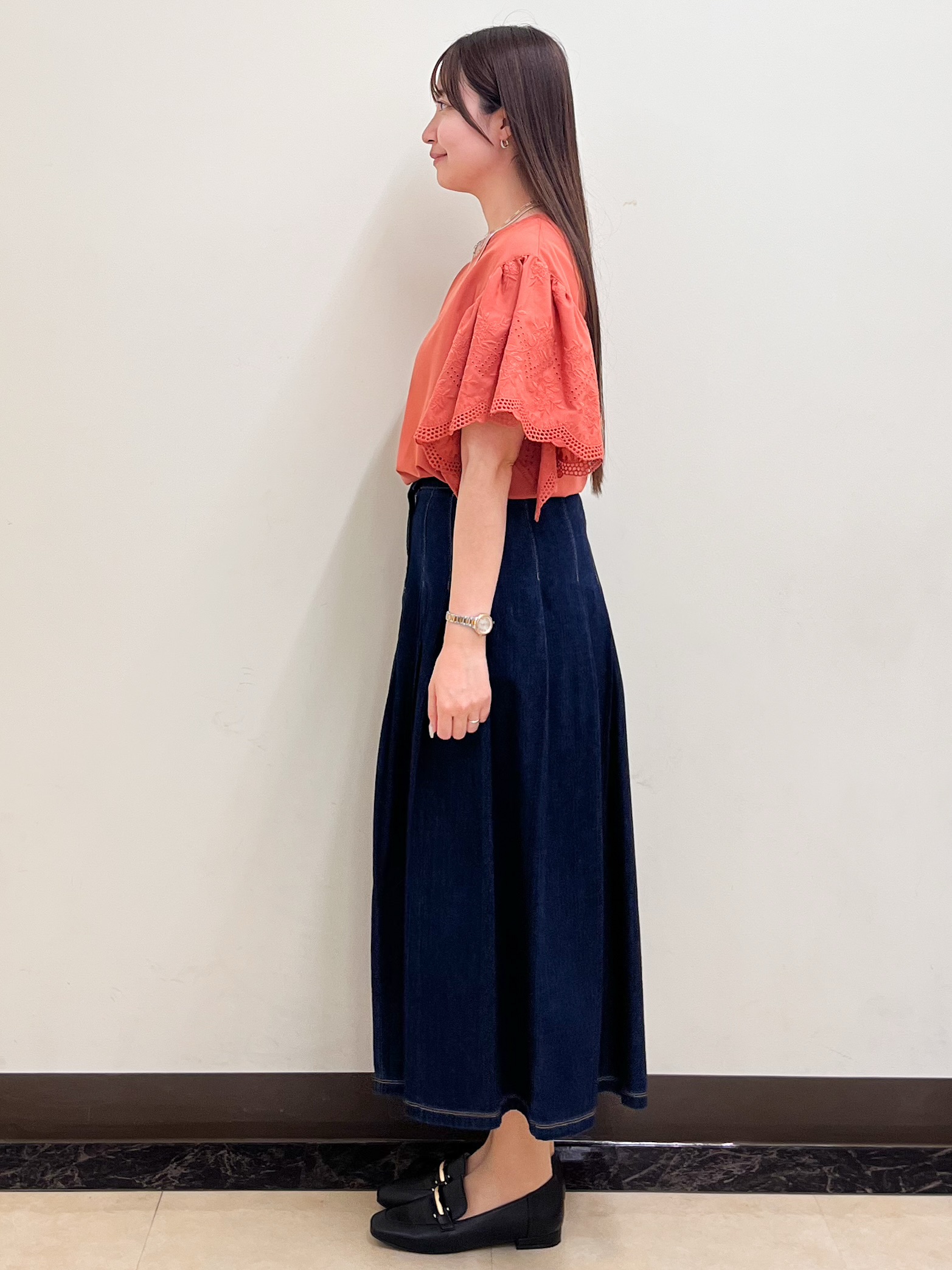 mikikoさんの「Reflect｜【通勤◎】スカラップレーススリーブ ブラウス」を使ったコーディネート