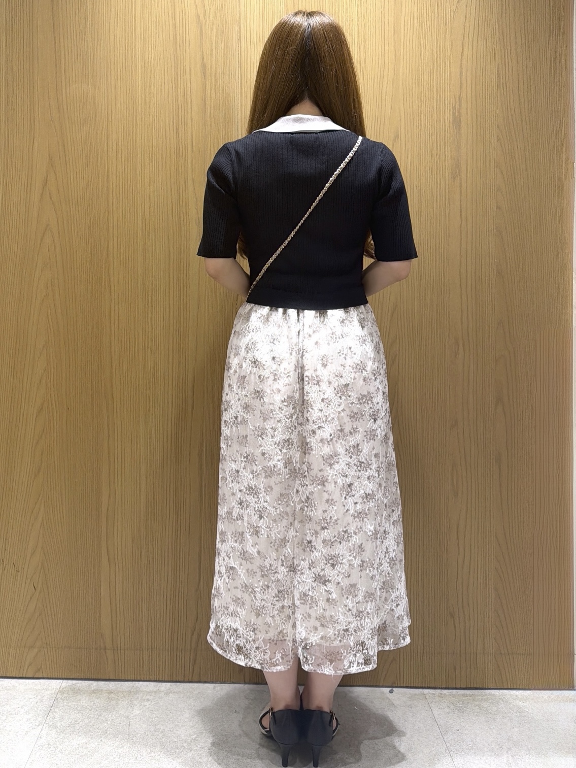 aiさんの「index｜花柄ドッキング衿付きワンピース【洗濯機OK】」を使ったコーディネート