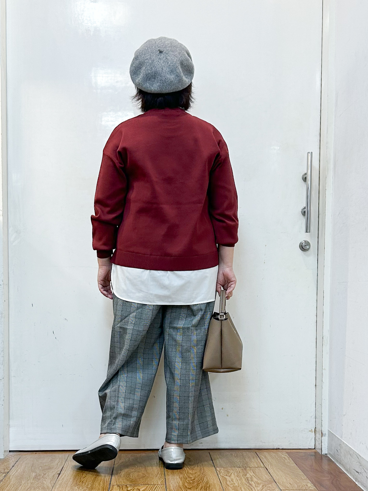 haruさんの「SHOO･LA･RUE｜【S-LL】着るだけできまる シャツレイヤード風 スポンディッシュニット」を使ったコーディネート