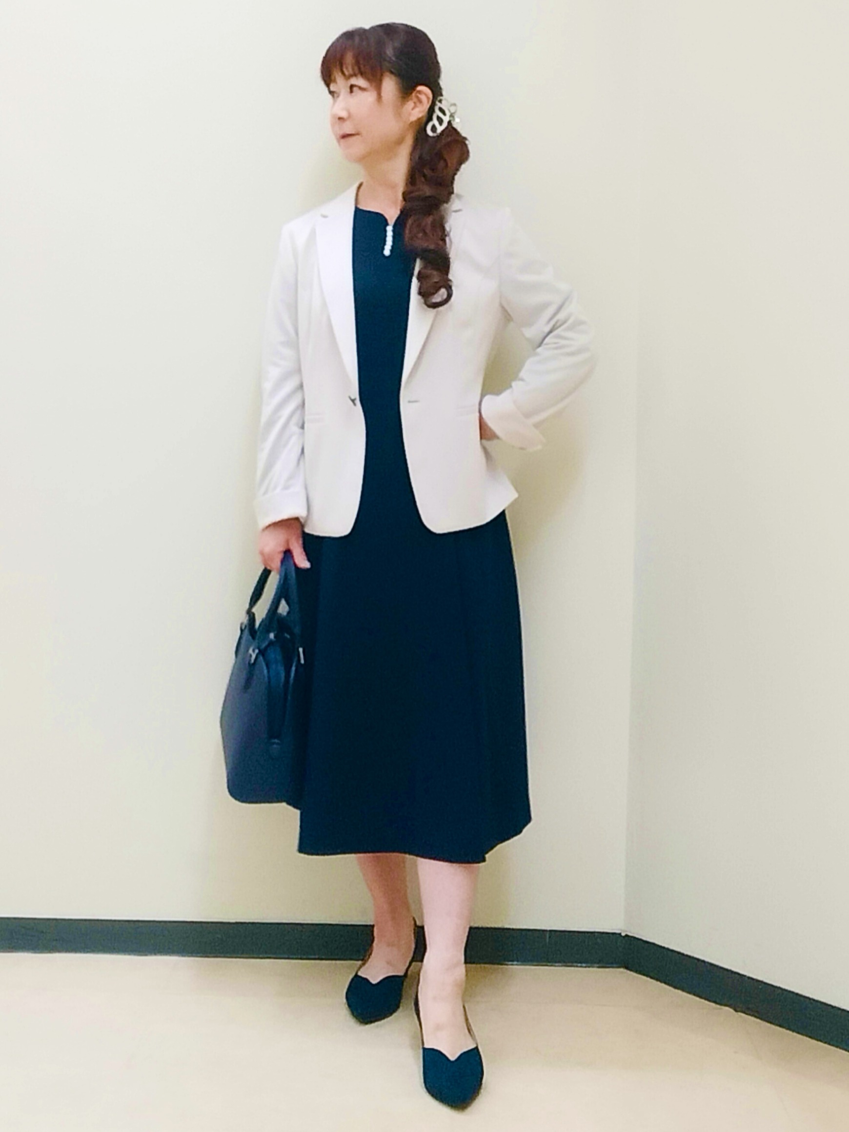 花さんの「Reflect｜【SS-4Lサイズ／UVカット／接触冷感】匠ジャケット／ベーシックテーラード」を使ったコーディネート