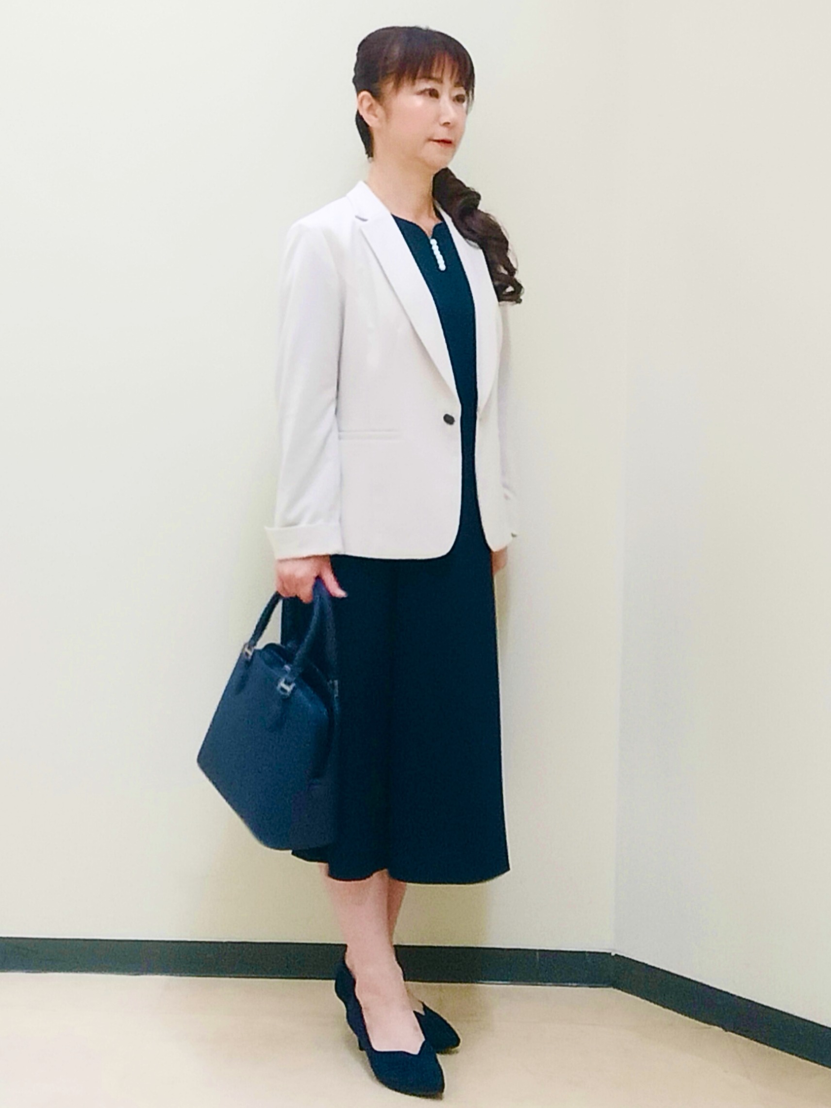 花さんの「Reflect｜【SS-4Lサイズ／UVカット／接触冷感】匠ジャケット／ベーシックテーラード」を使ったコーディネート