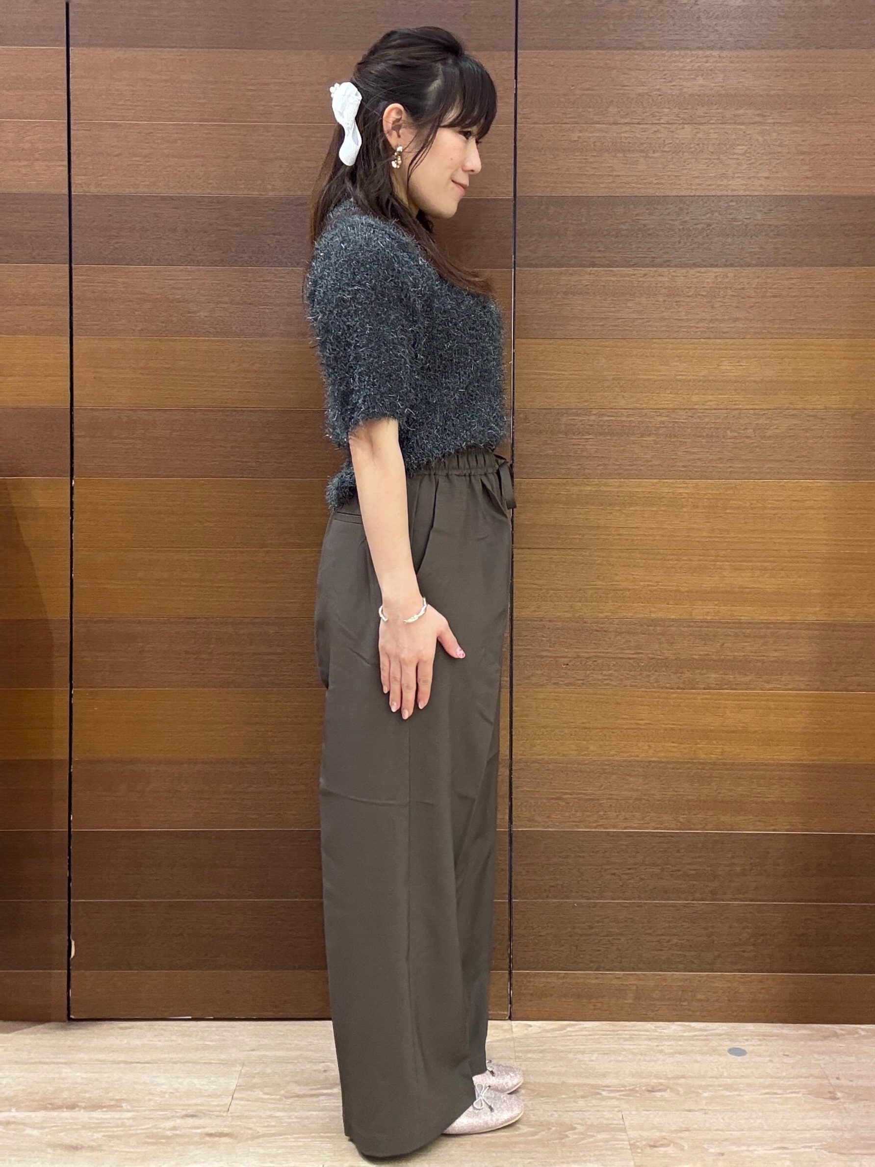 maichiさんの「OPAQUE.CLIP｜ラメシャギーニット【洗濯機OK】」を使ったコーディネート