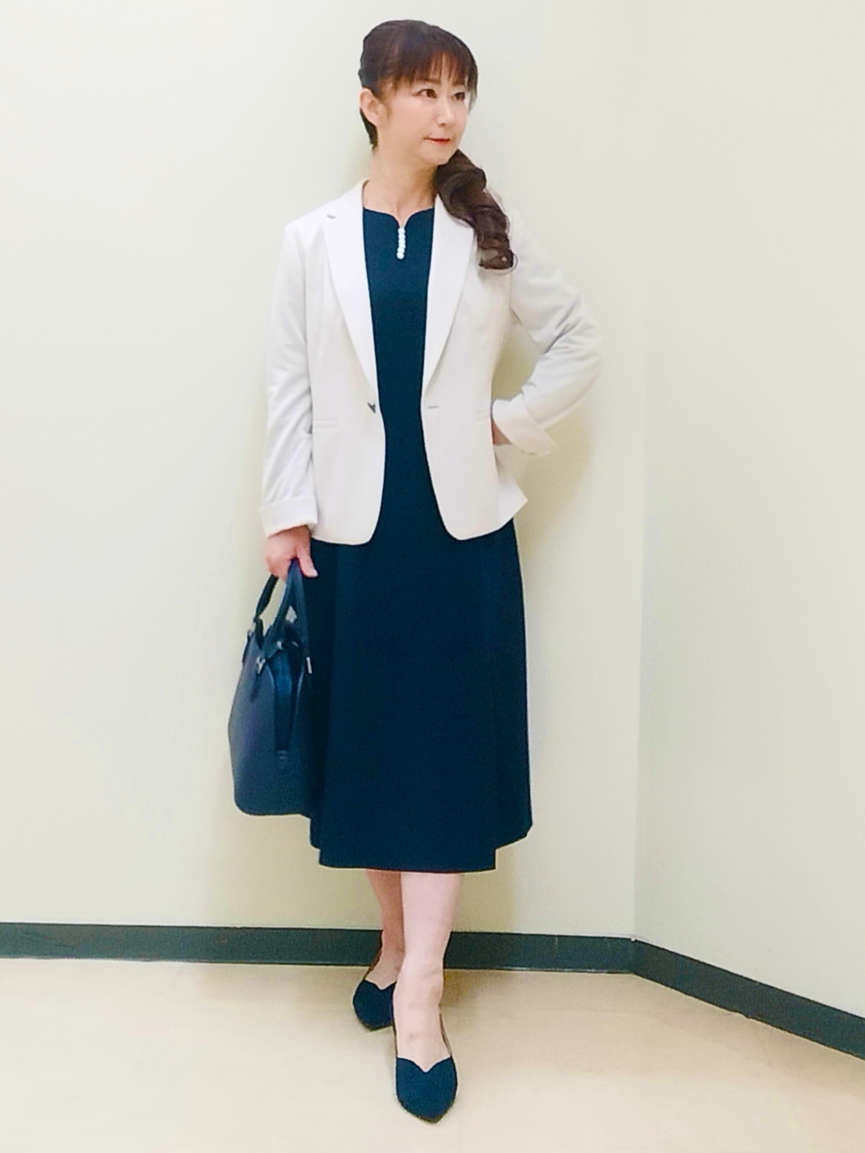 花さんの「Reflect｜【SS-4Lサイズ／UVカット／接触冷感】匠ジャケット／ベーシックテーラード」を使ったコーディネート