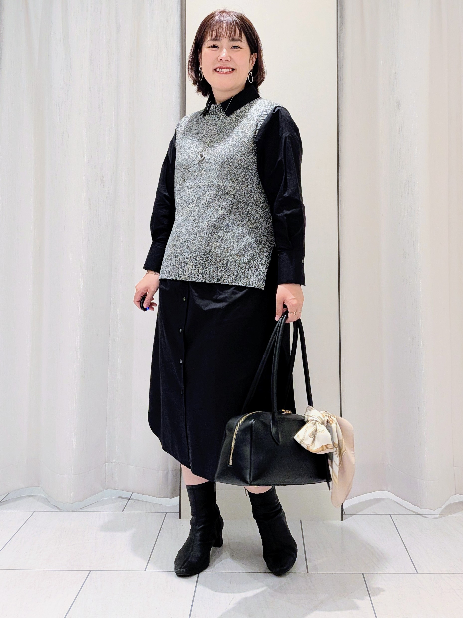 Onumaさんの「UNTITLED｜ロングシャツワンピース」を使ったコーディネート