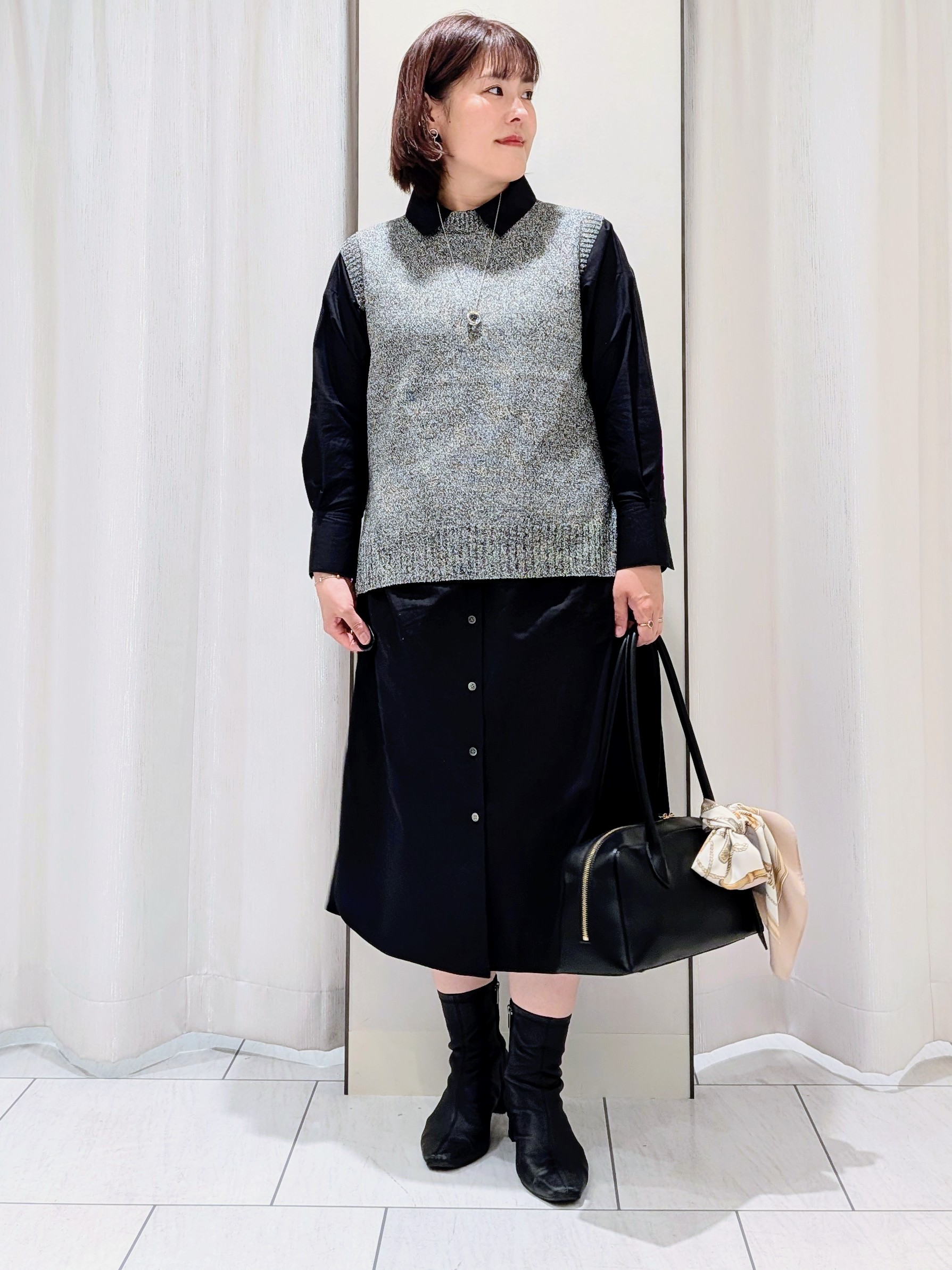 Onumaさんの「UNTITLED｜ロングシャツワンピース」を使ったコーディネート